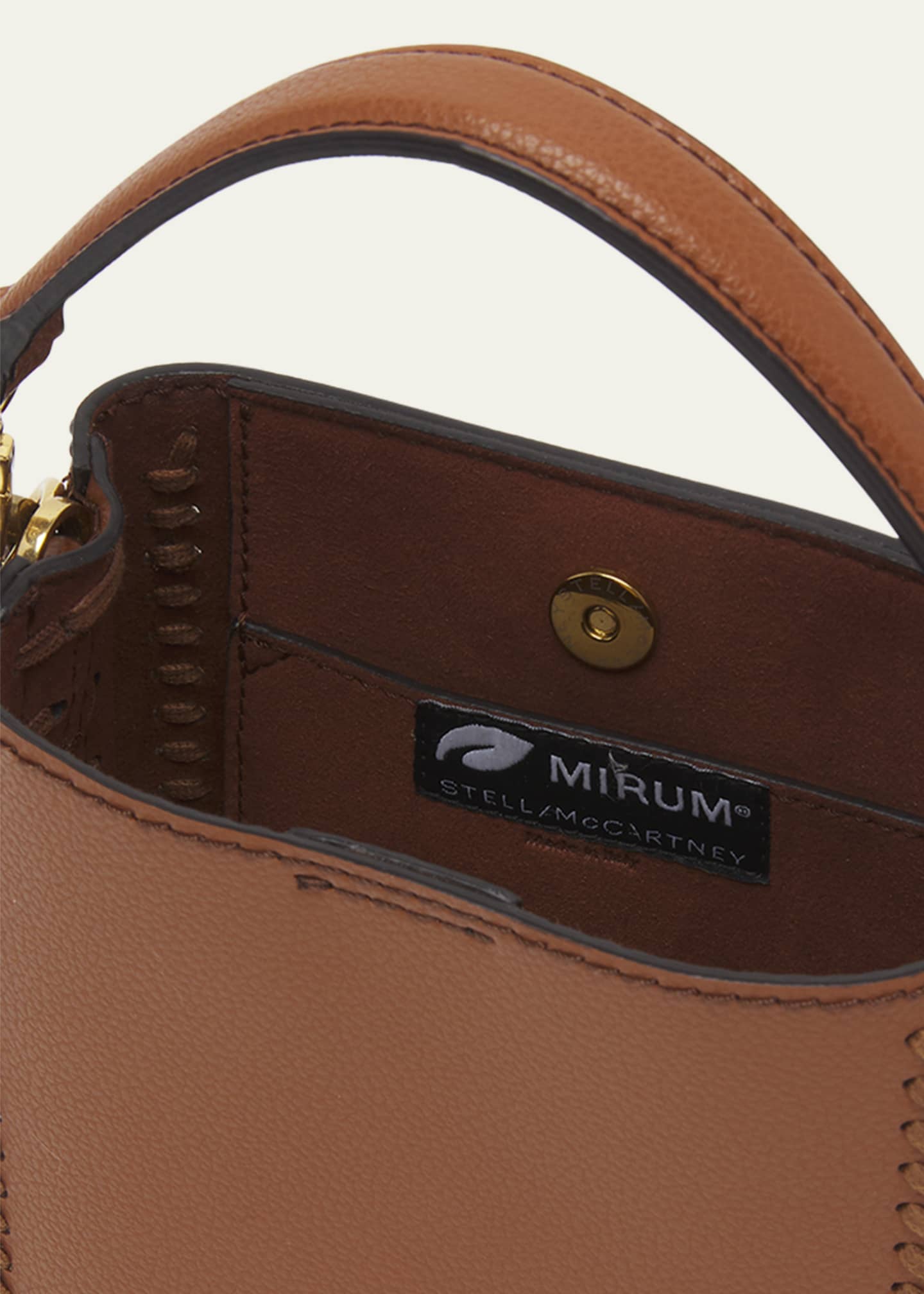 Vegan leather store bucket bag