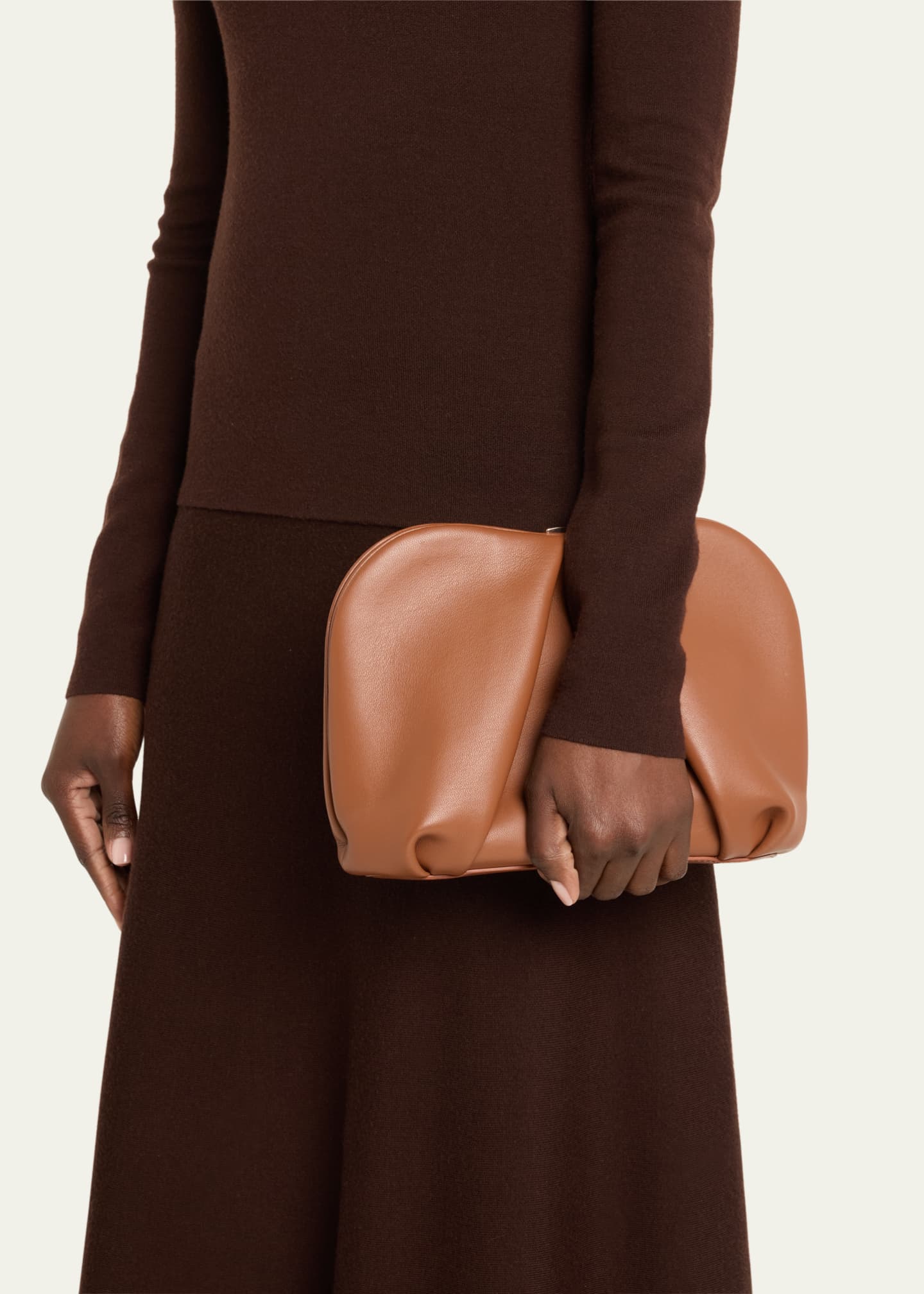 Gabriela Hearst Taylor Leather Clutch Bag Image 2 of 5