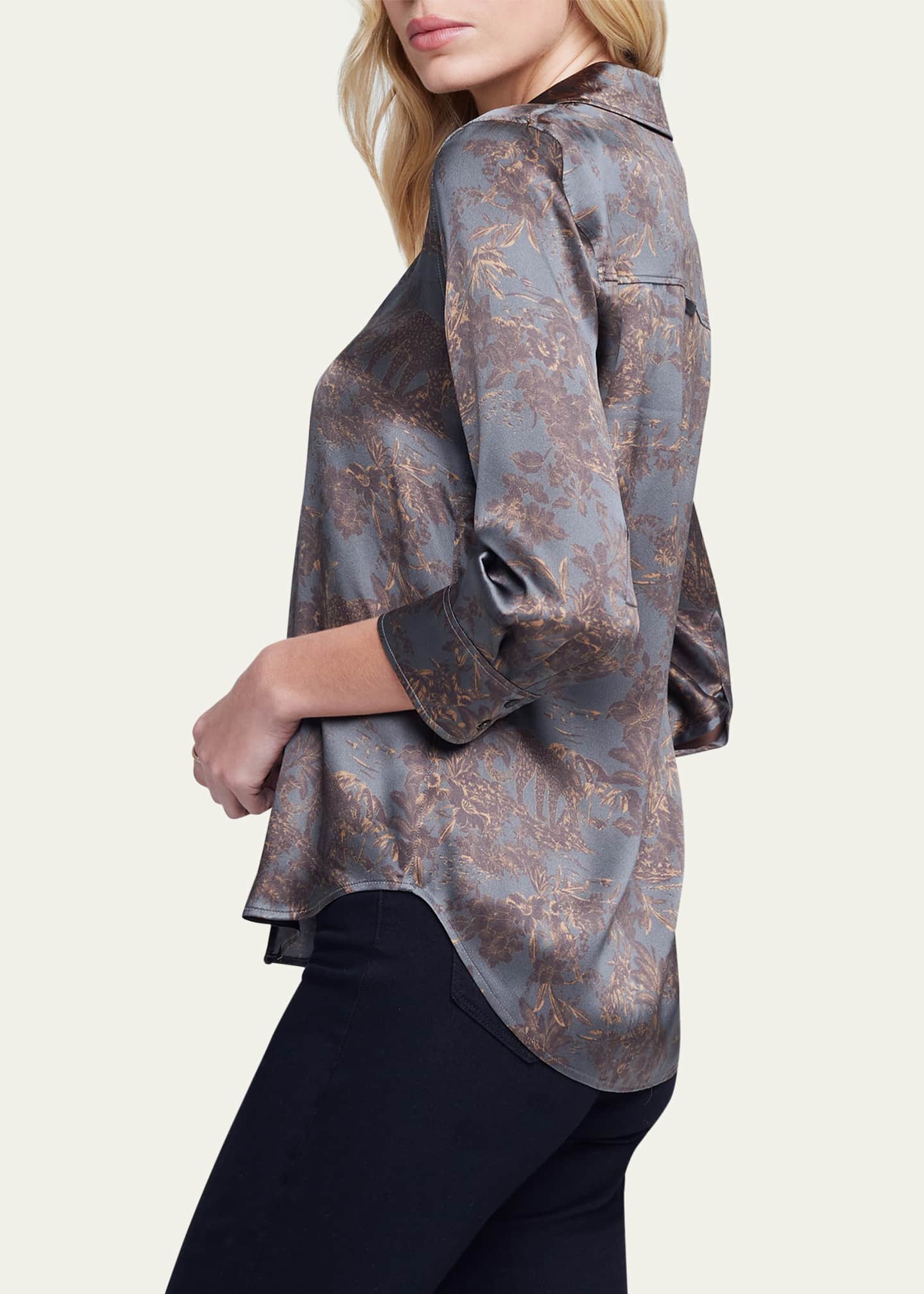 Dani Silk Blouse Regatta Blue - L'AGENCE