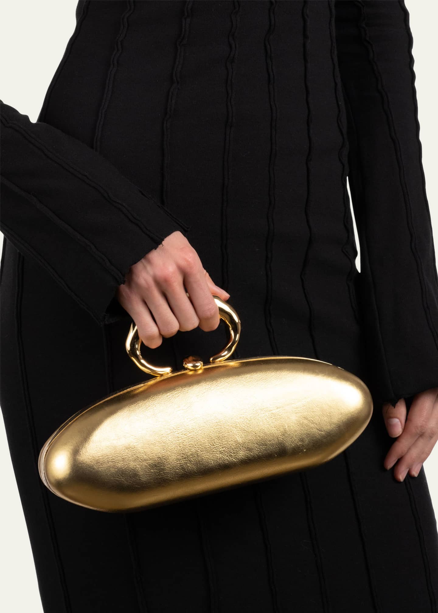 Alexis Bittar Molten Gold Bullet Minaudiere - Gold Image 2 of 4