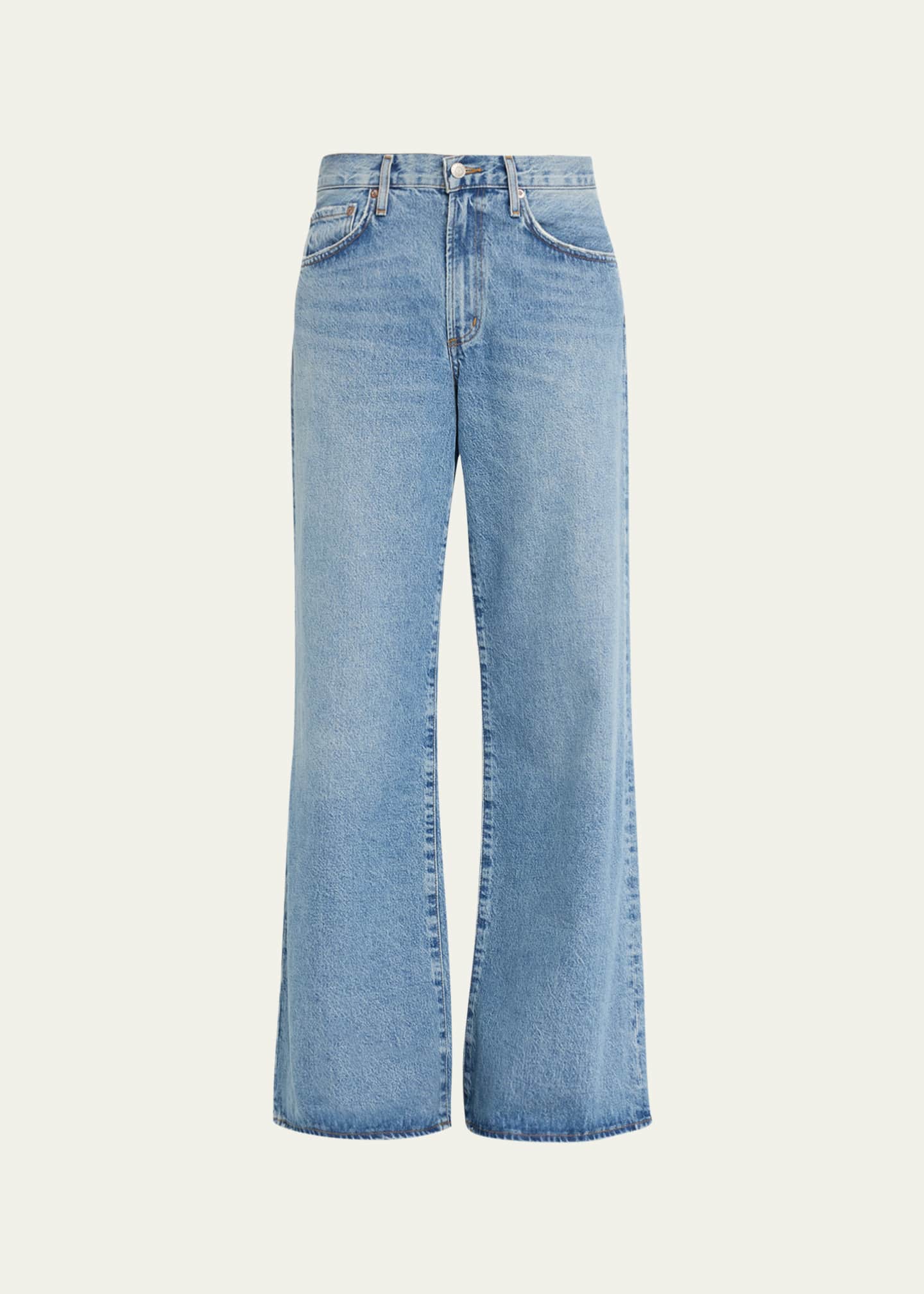 AGOLDE Clara Low-Rise Wide-Leg Jeans - Bergdorf Goodman