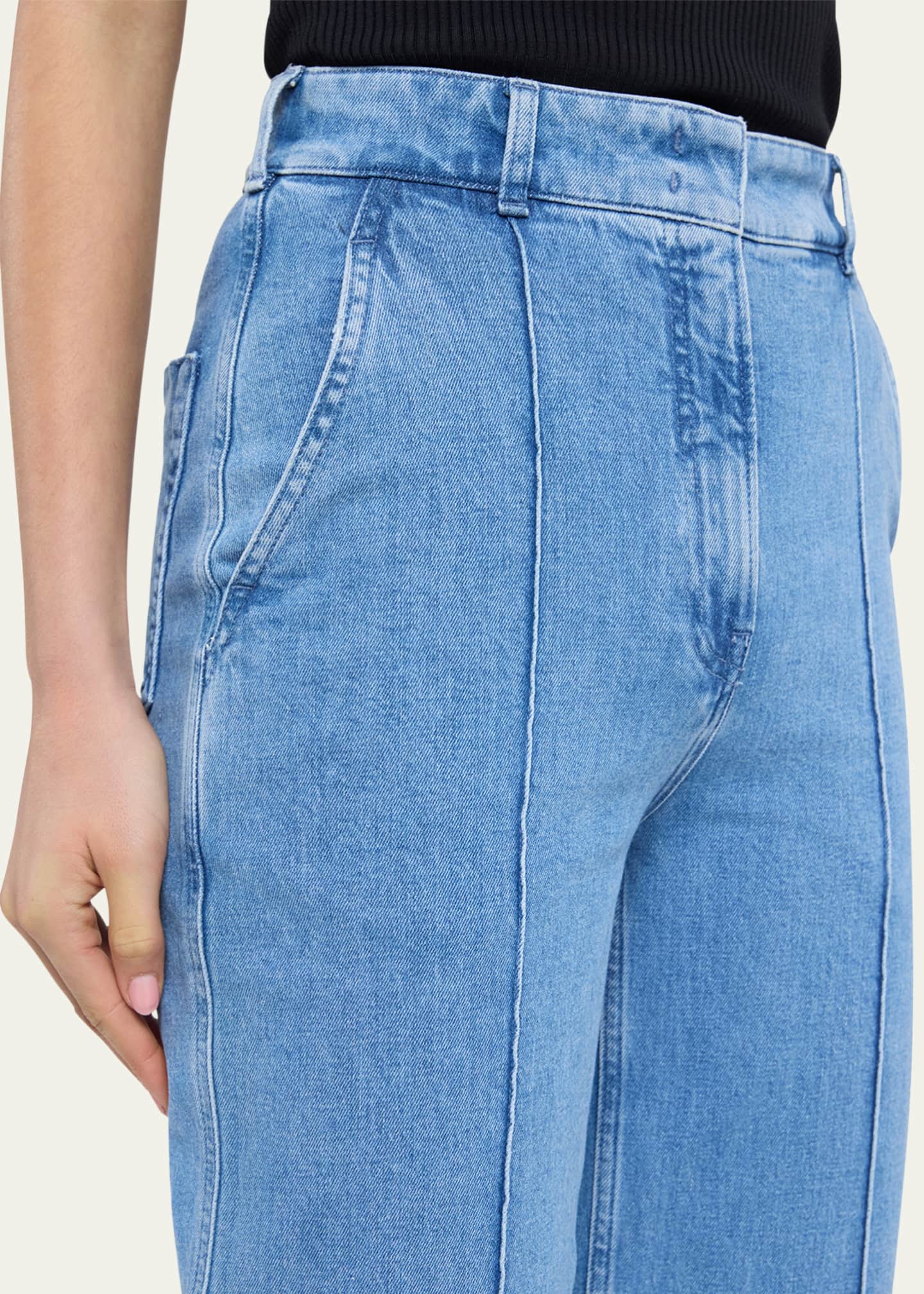 Another Tomorrow High-Waisted Wide Leg Denim Pants Image 5 of 5