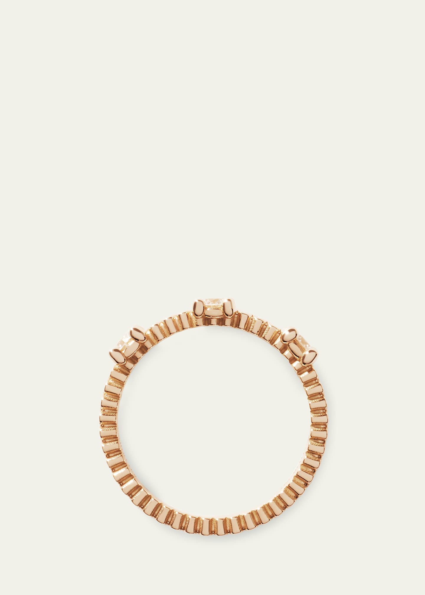 Oscar Massin Beaded 18K Recycled Yellow Gold and Lab Grown Diamond Ring Image 3 of 4