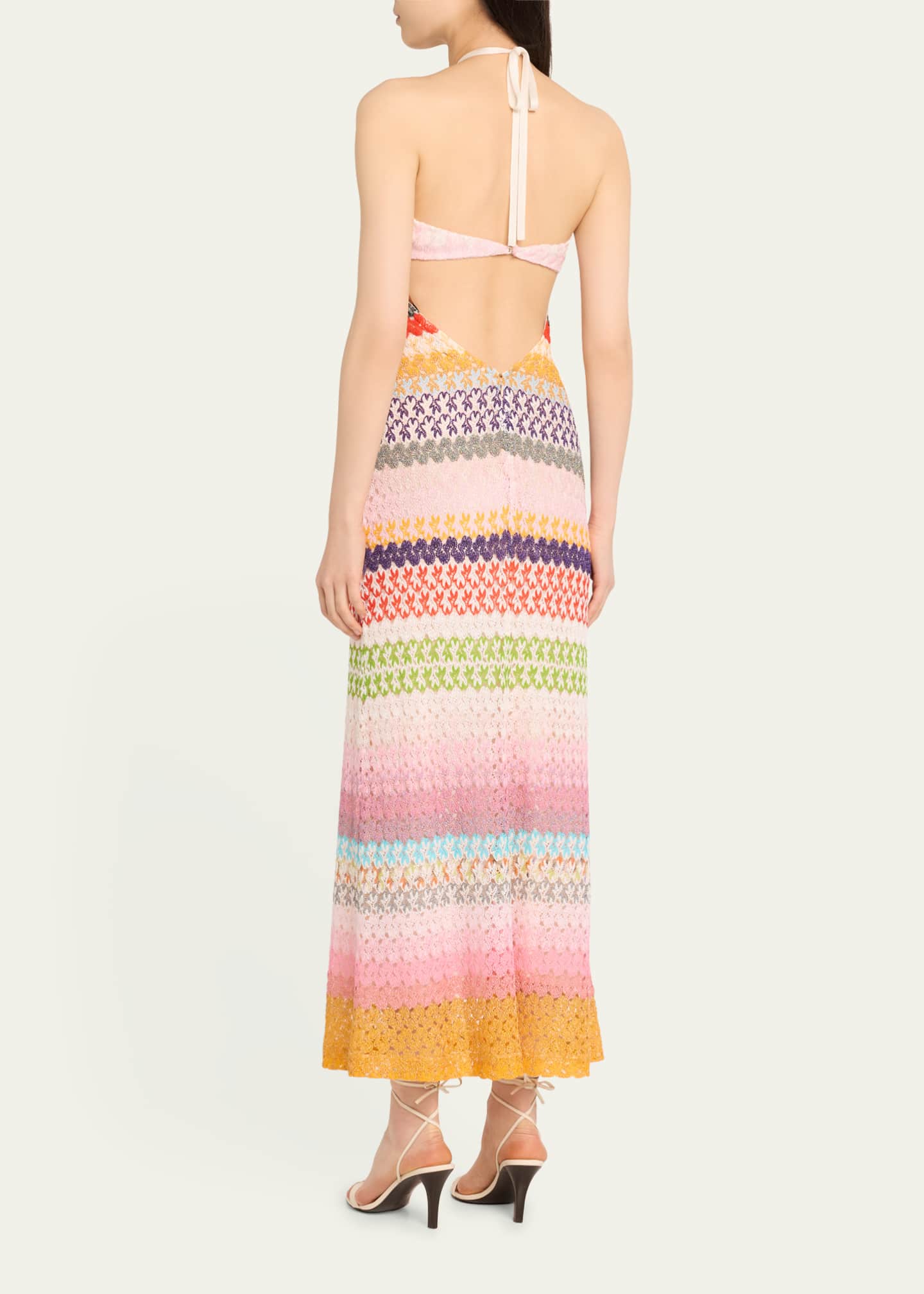 Missoni Multicolor OpenKnit Halter Maxi Dress Bergdorf Goodman