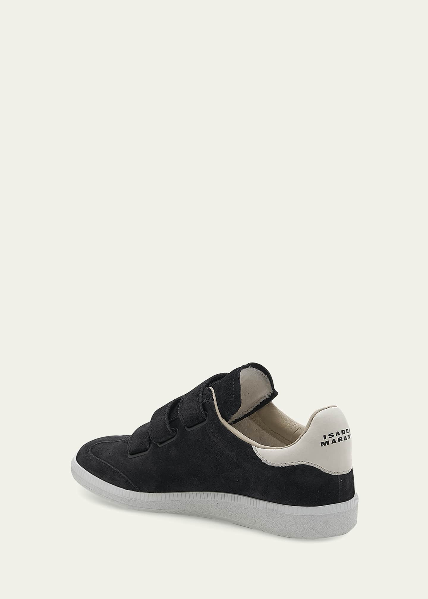Isabel Marant Beth Mixed Leather Triple Grip Sneakers