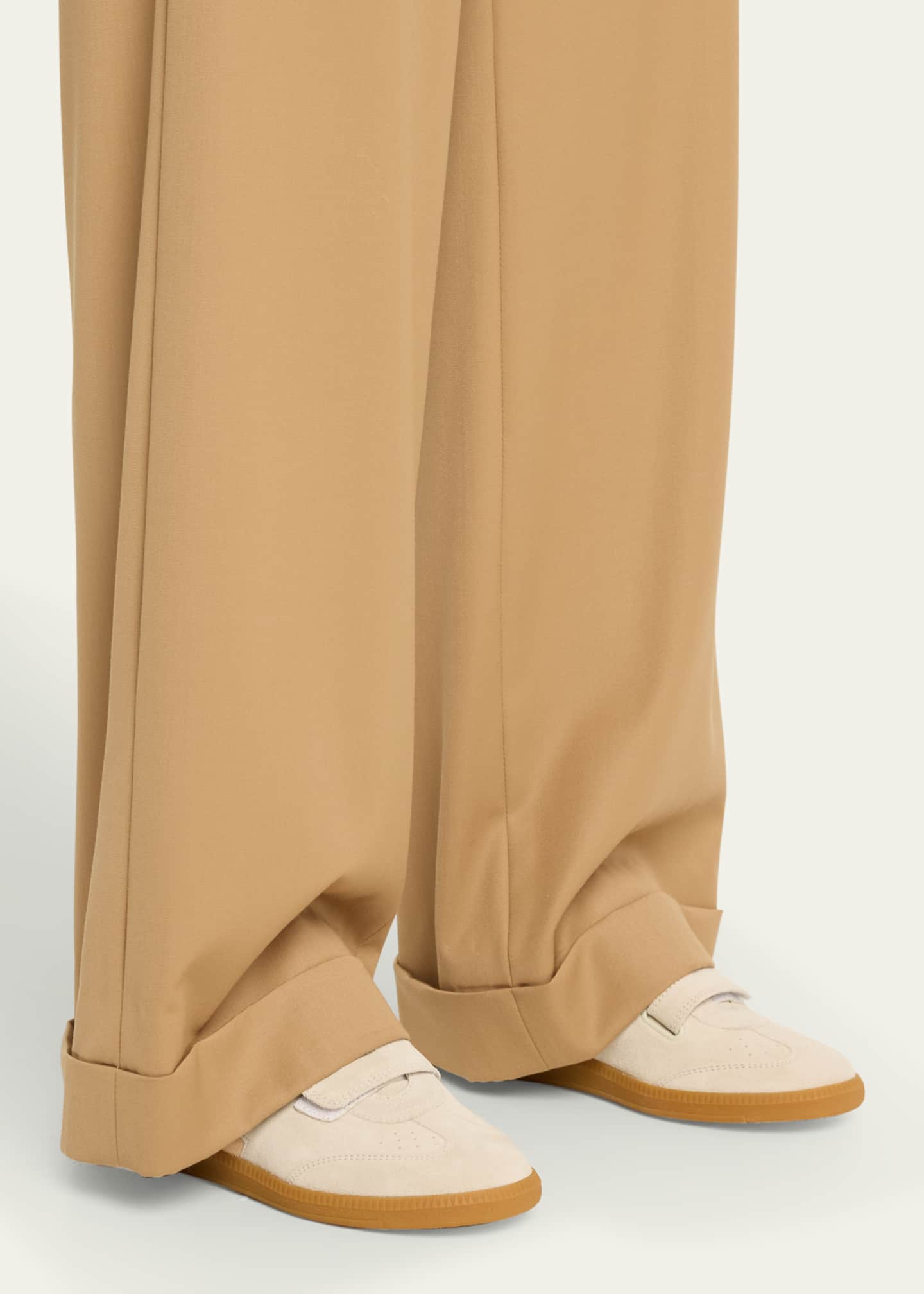 Isabel Marant Beth Mixed Leather Triple-Grip Sneakers Image 2 of 5