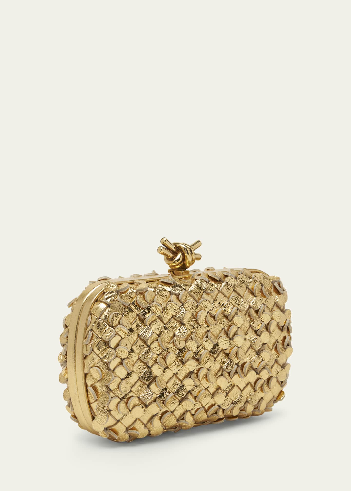 Bottega gold clutch sale