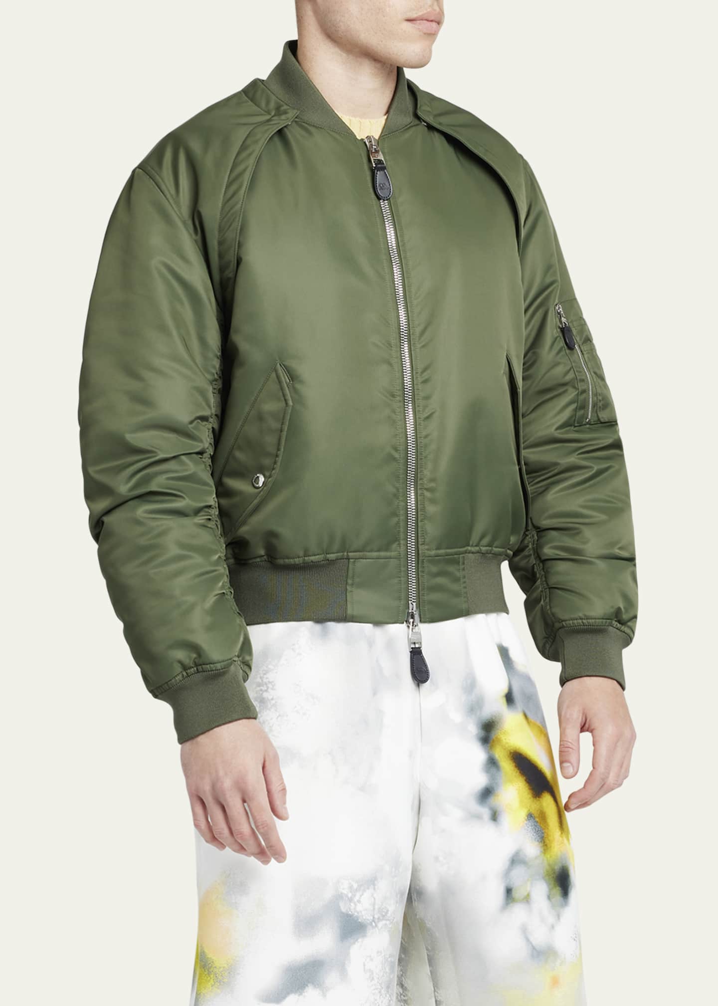 Alexander McQueen Men s Removable Sleeve Bomber Jacket Bergdorf