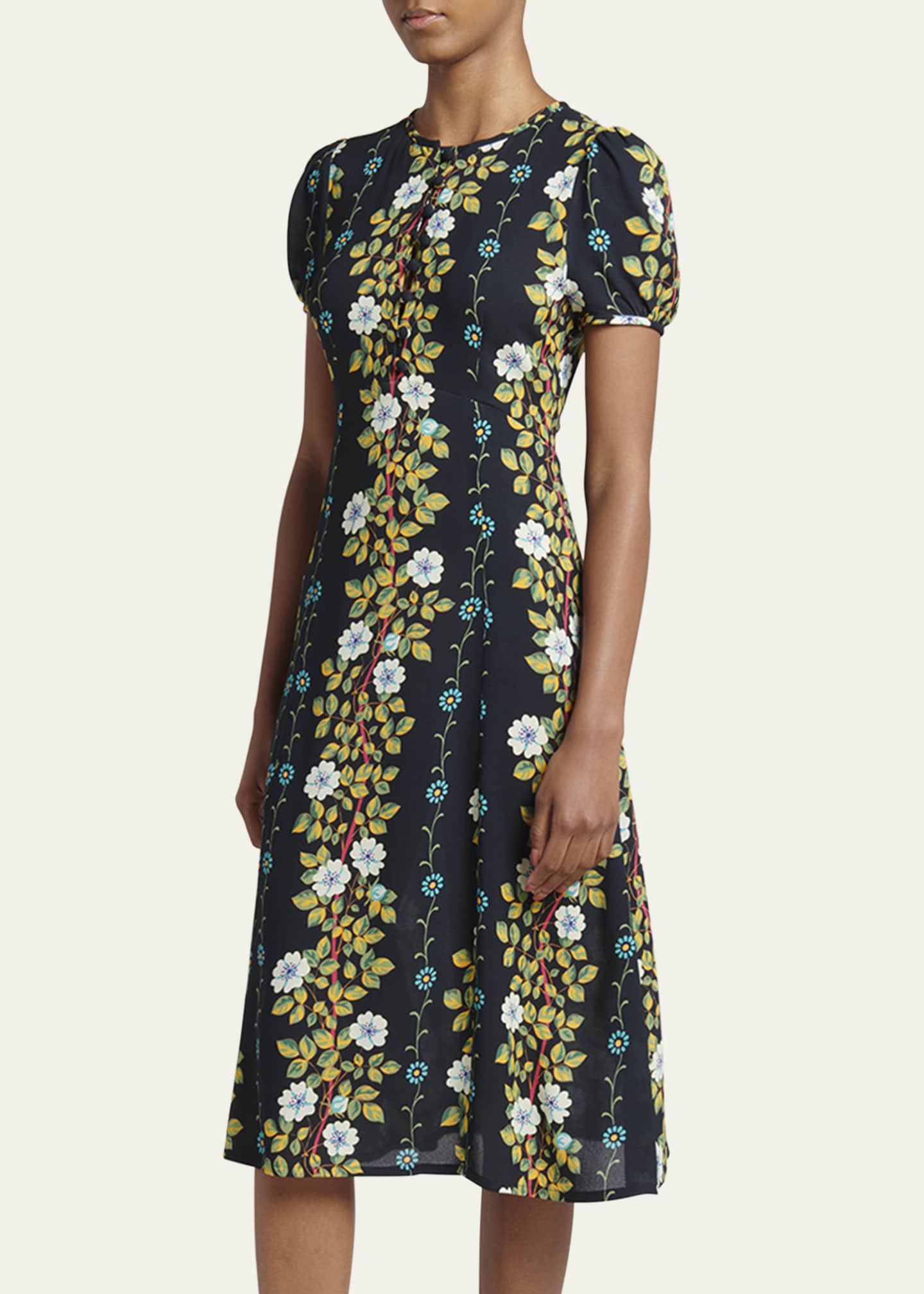 Etro Floral-Print Midi Dress - Bergdorf Goodman