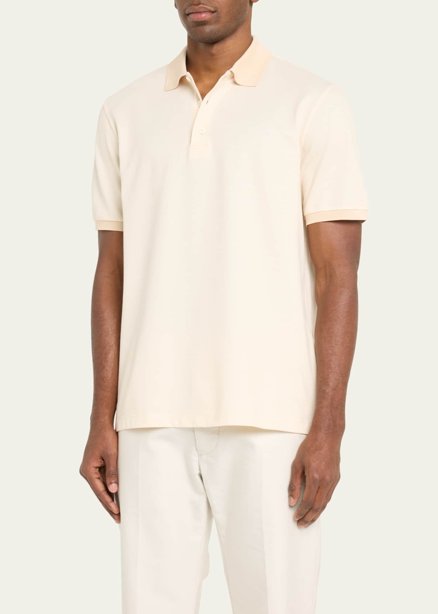 Brioni Men's Cotton Polo Shirt Image 4 of 5