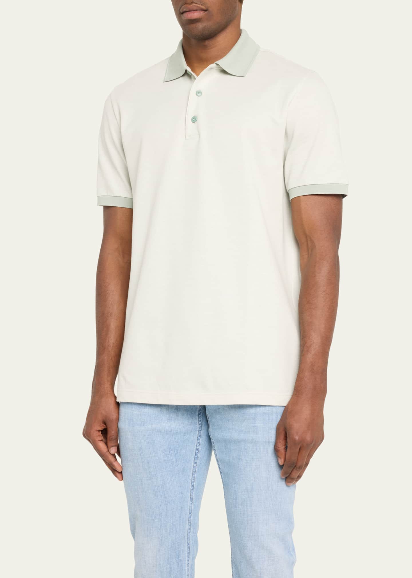 Brioni Men's Cotton Polo Shirt Image 4 of 5