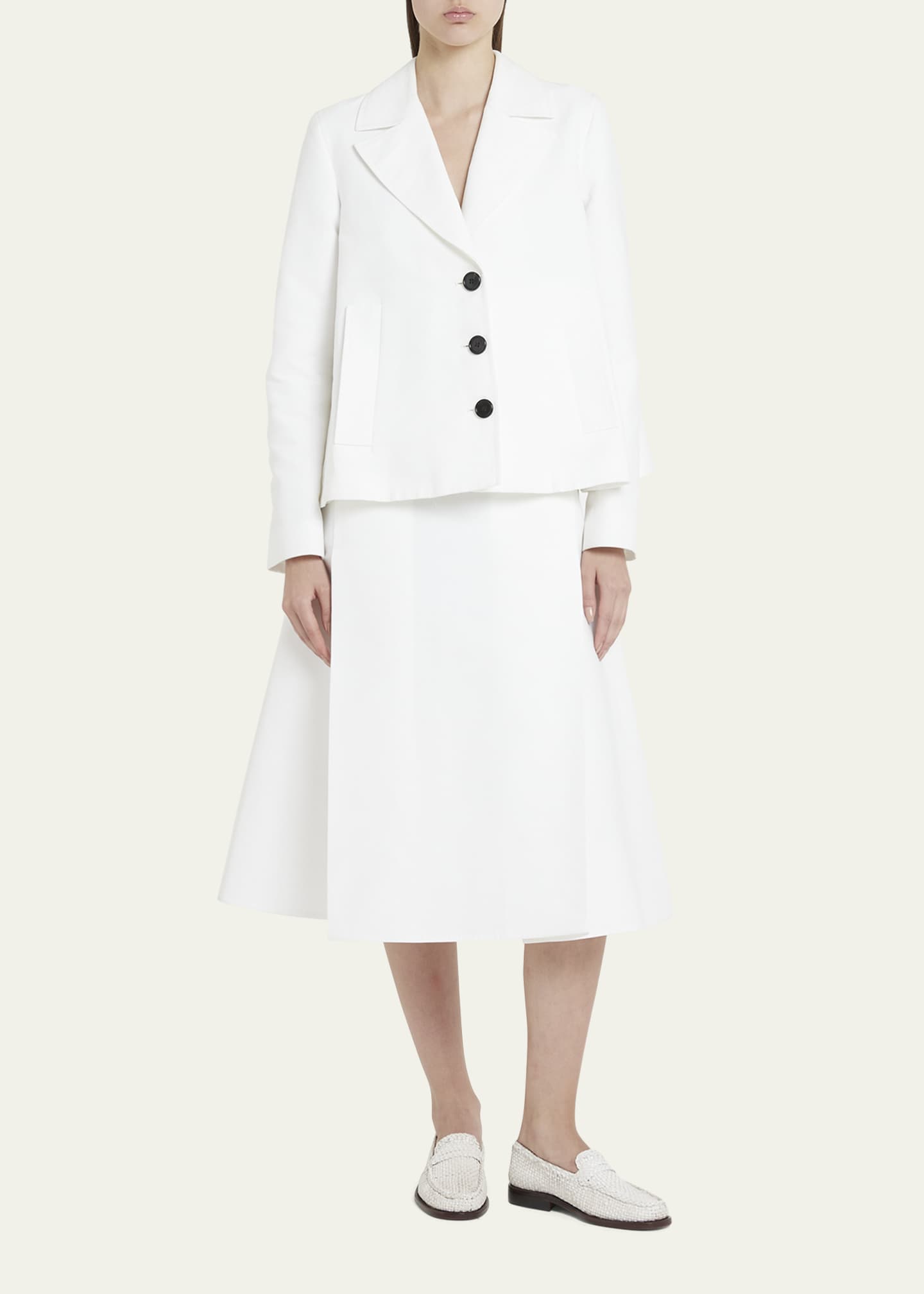 Marni Short Trench Coat with Inverted Pleat - Bergdorf Goodman
