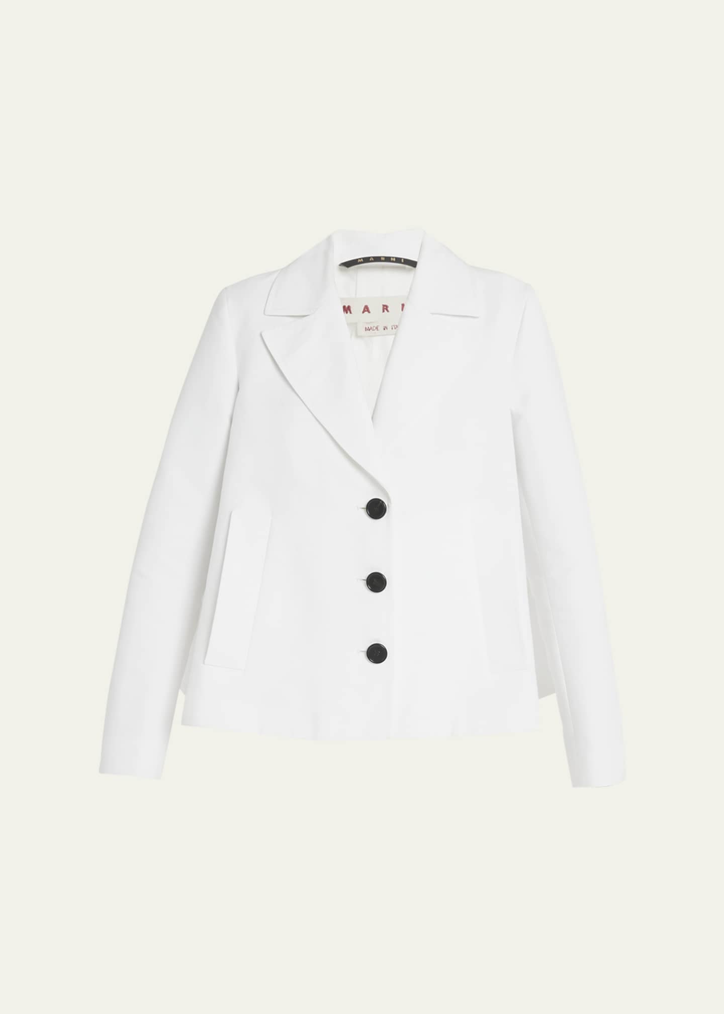 Marni Short Trench Coat with Inverted Pleat - Bergdorf Goodman