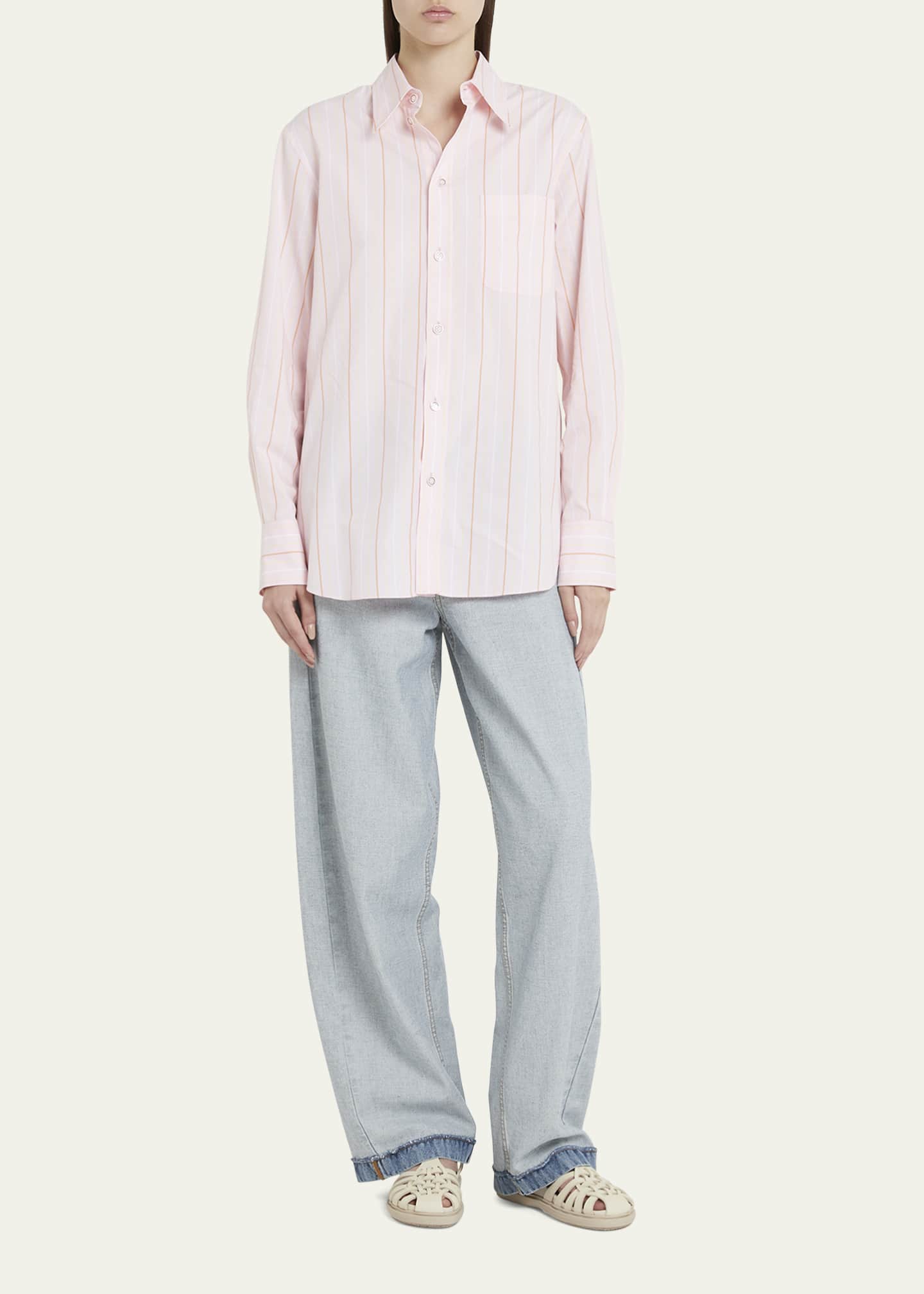 Marni Classic Striped Button-Front Shirt - Bergdorf Goodman