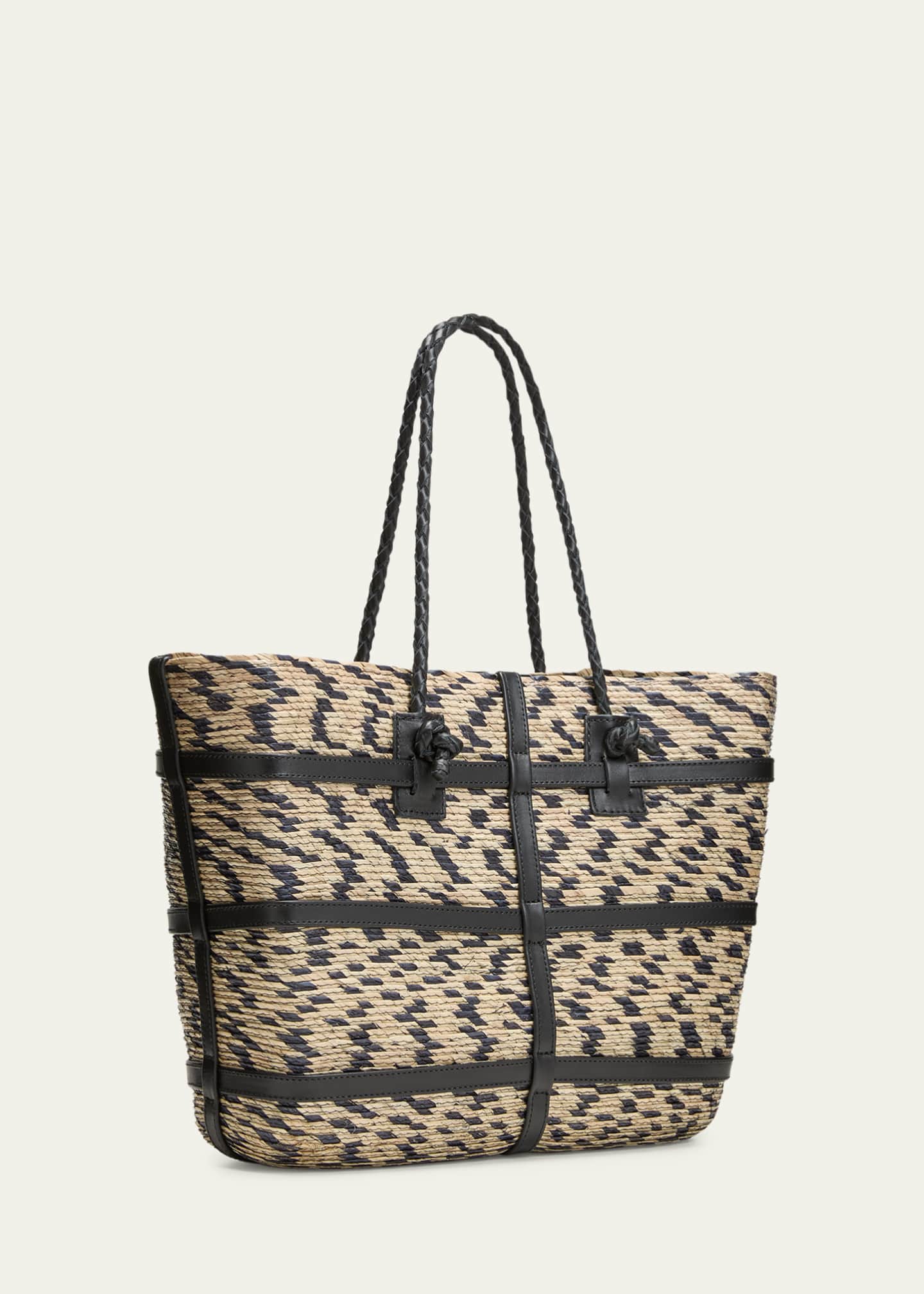 Altuzarra Watermill Caged Straw Tote Bag Image 3 of 5