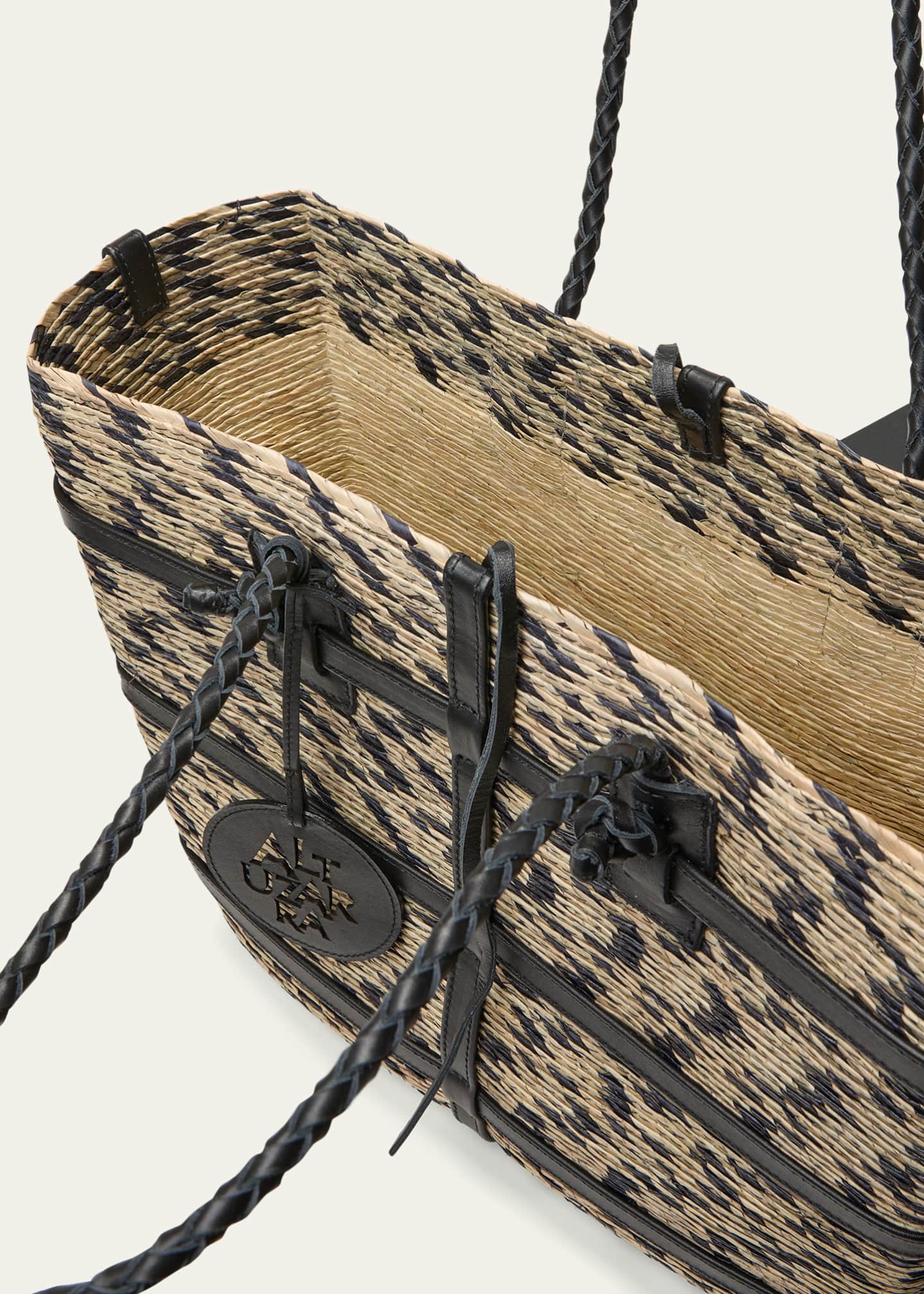 Altuzarra Watermill Caged Straw Tote Bag Image 4 of 5