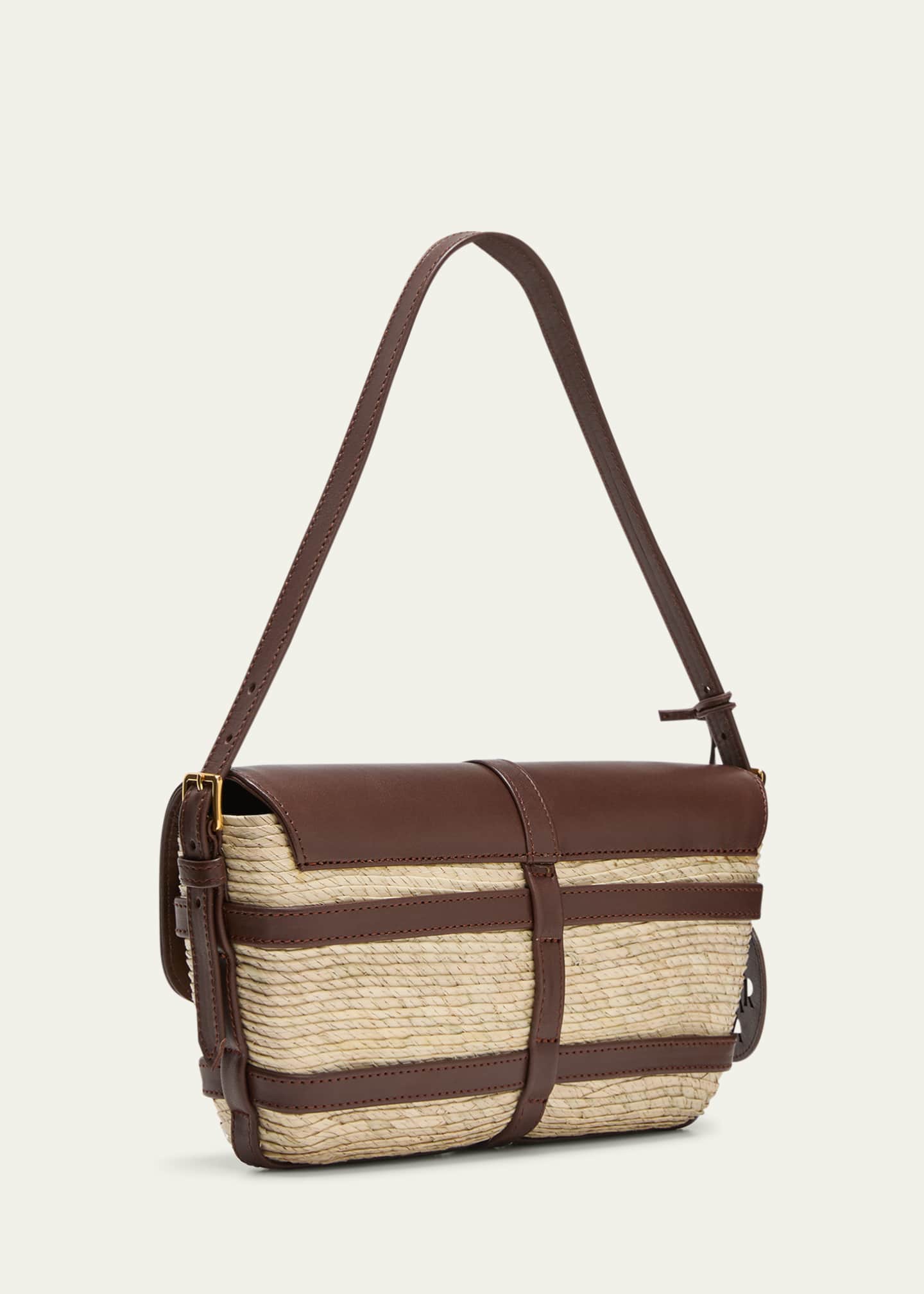Altuzarra Watermill Caged Straw Shoulder Bag Image 3 of 5