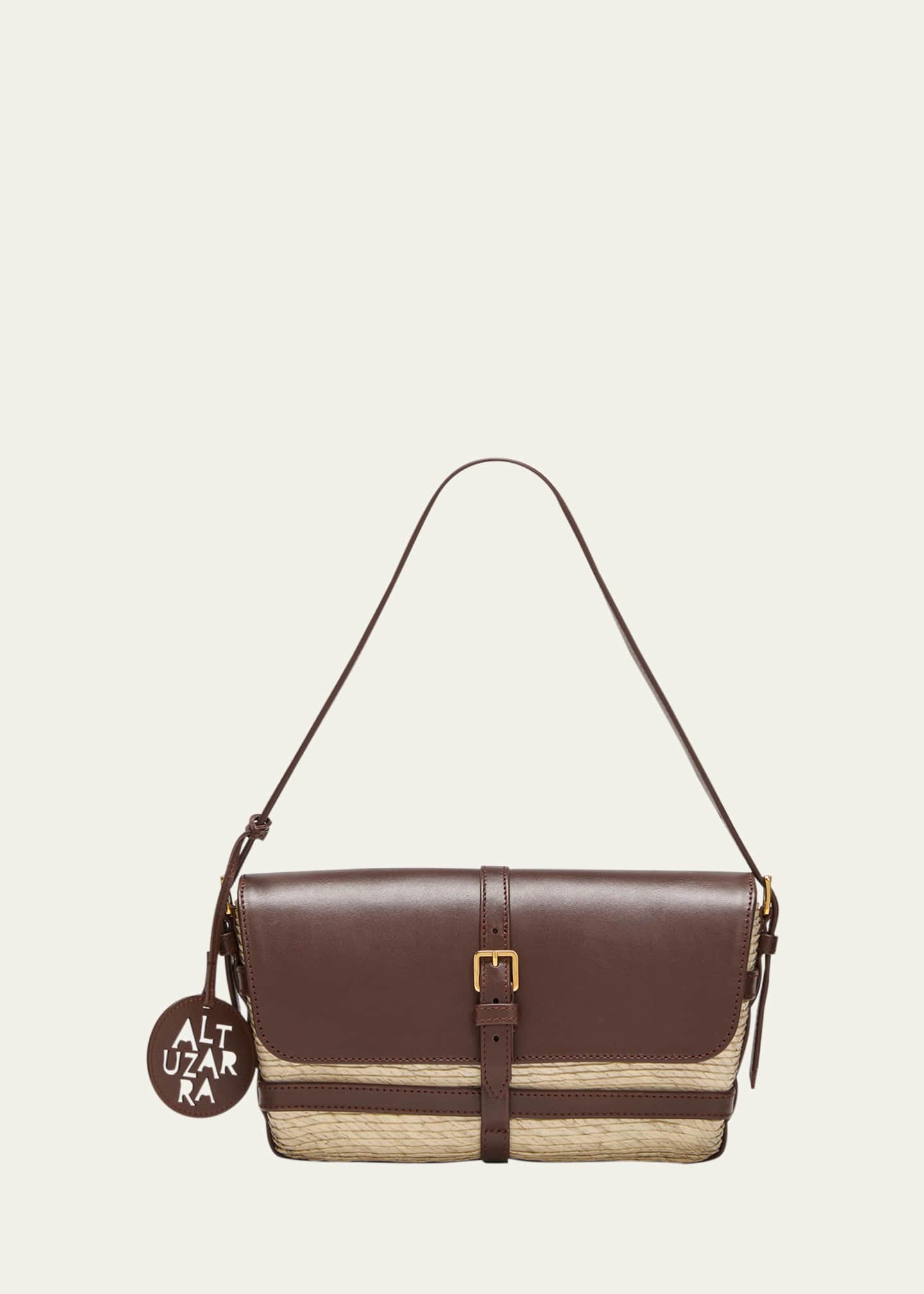 Altuzarra Watermill Caged Straw Shoulder Bag Image 1 of 5