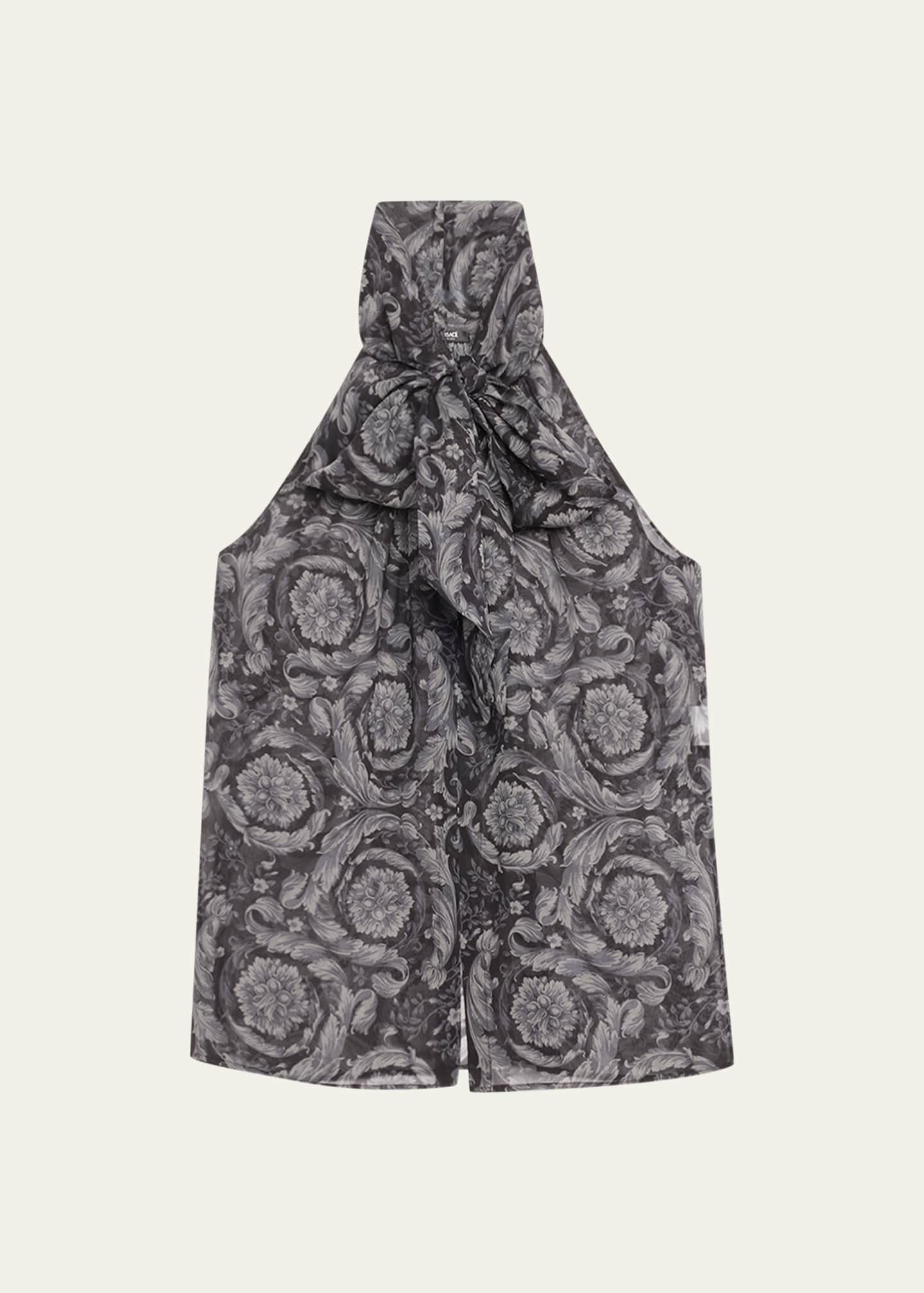Versace print blouse sales