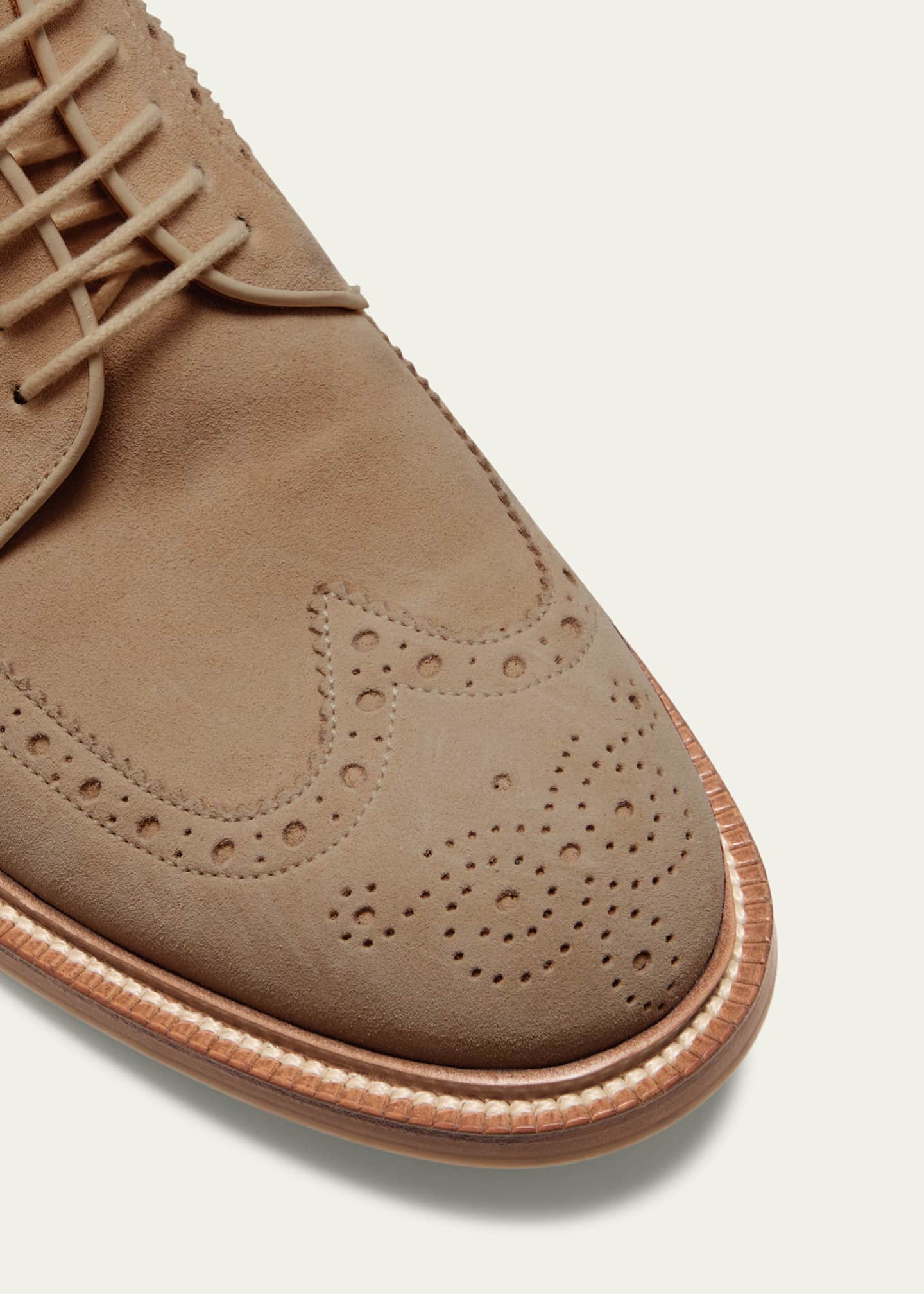 Mens suede wingtip shoes sale