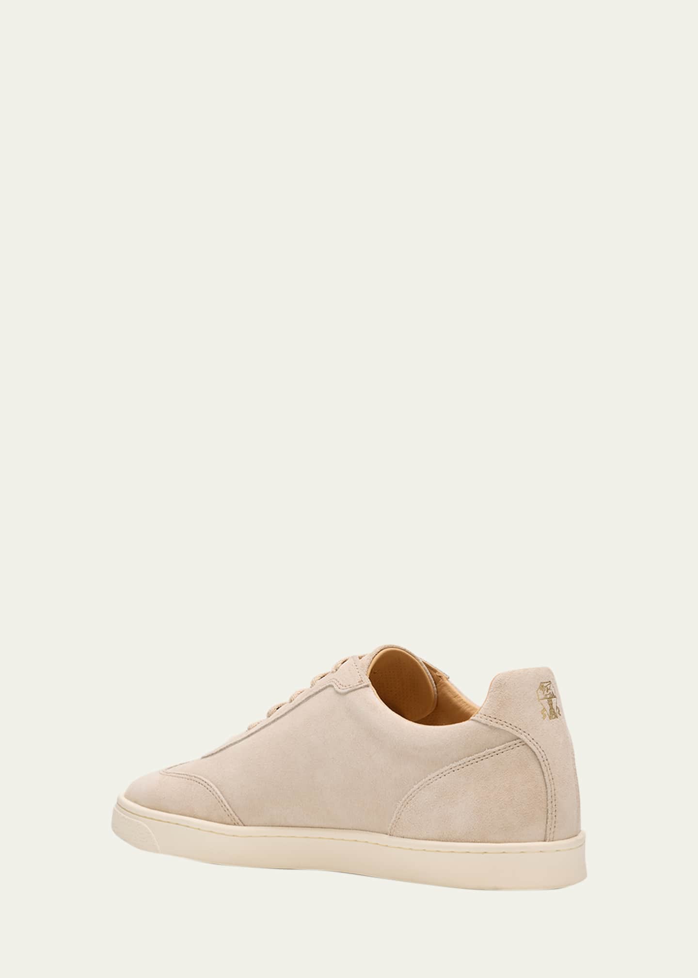 Brunello Cucinelli Men's Suede T-Toe Low-Top Sneakers Image 4 of 6