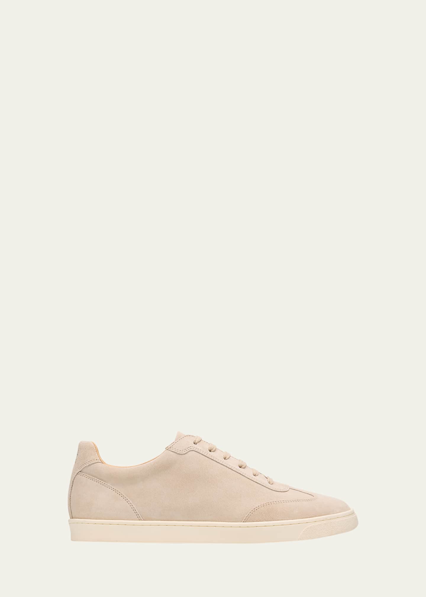 Brunello Cucinelli Men's Suede T-Toe Low-Top Sneakers Image 1 of 6