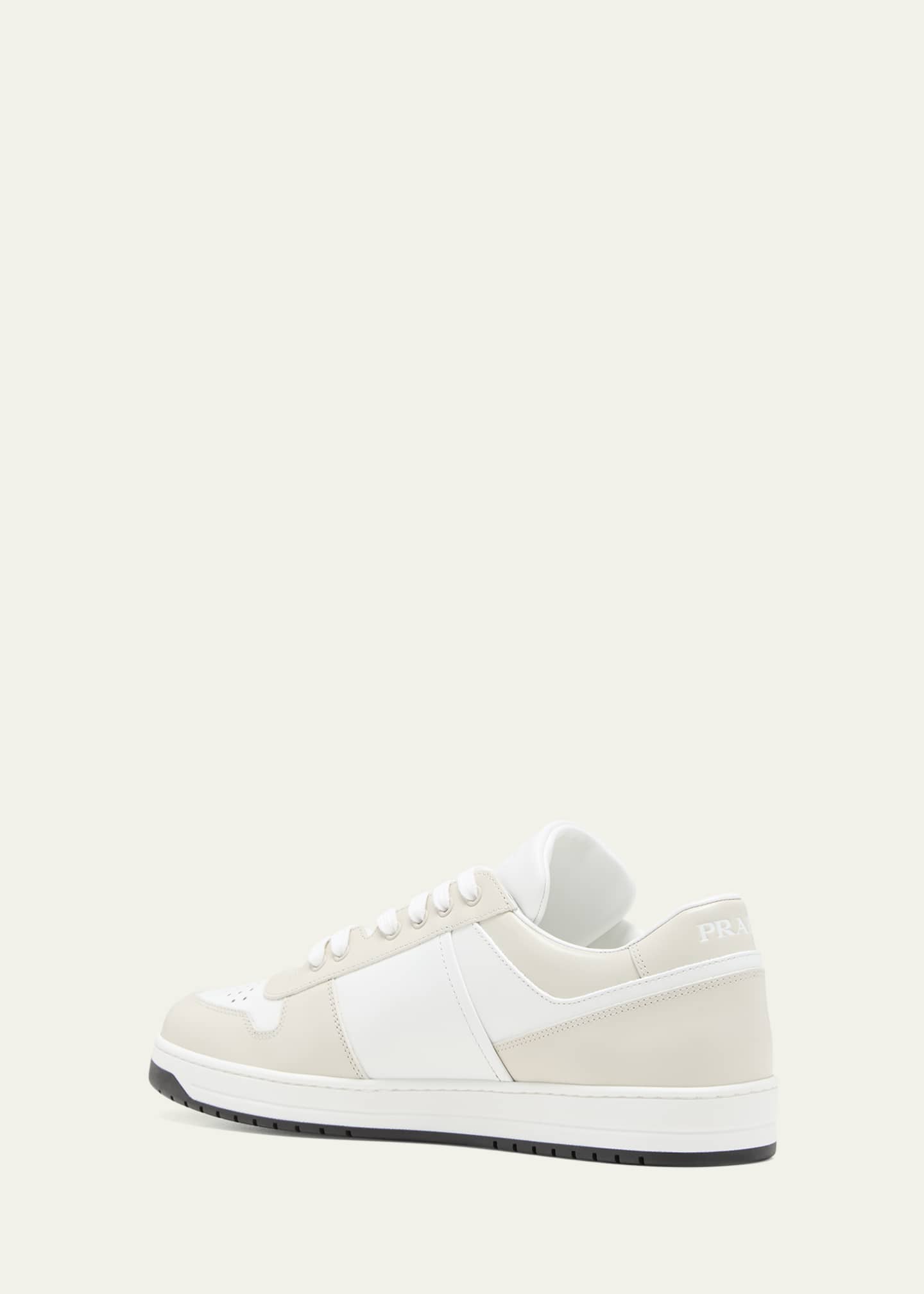 Prada Men's Downtown Leather Low-Top Sneakers Image 2 of 3