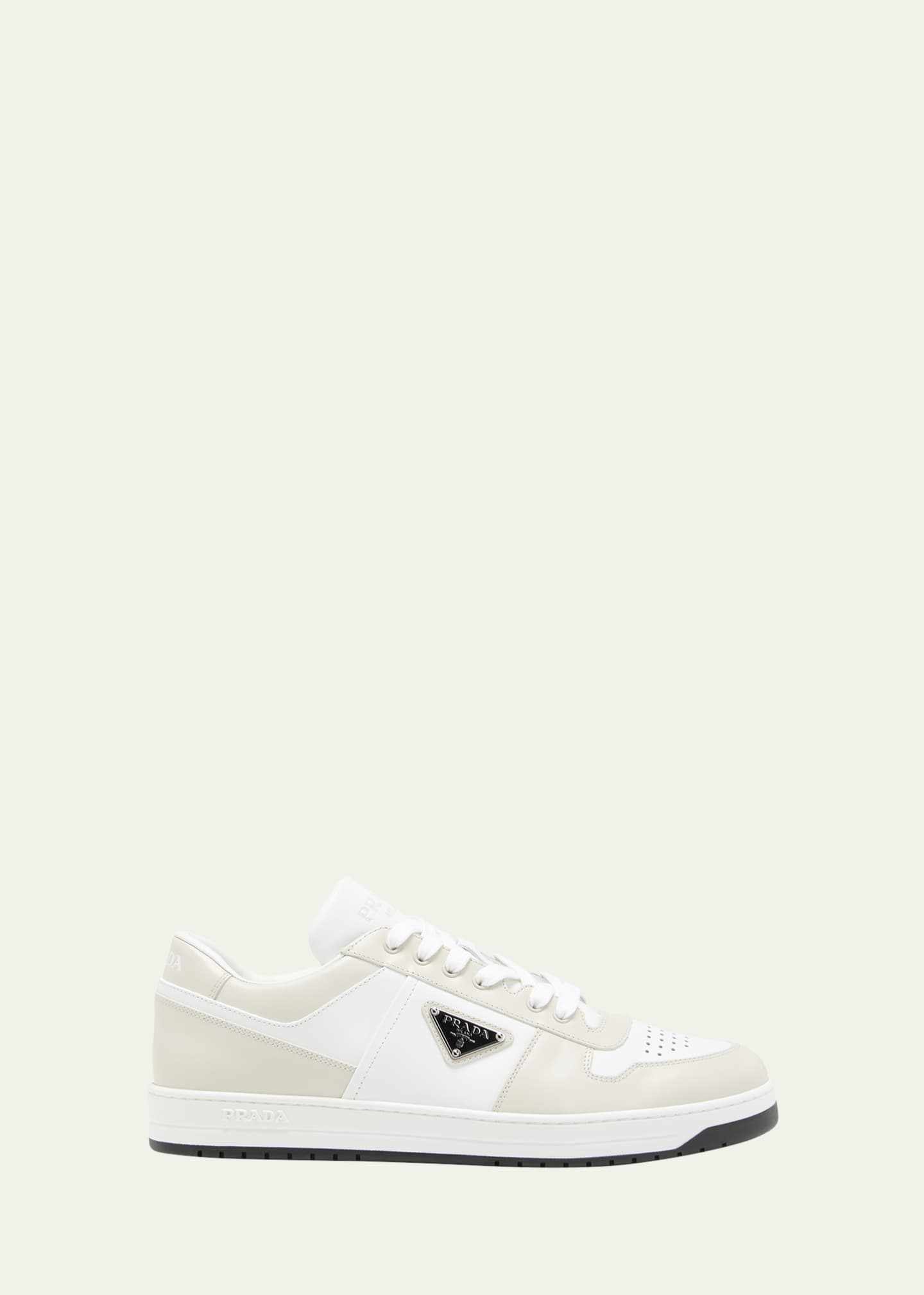 Prada Men's Downtown Leather Low-Top Sneakers Image 1 of 3