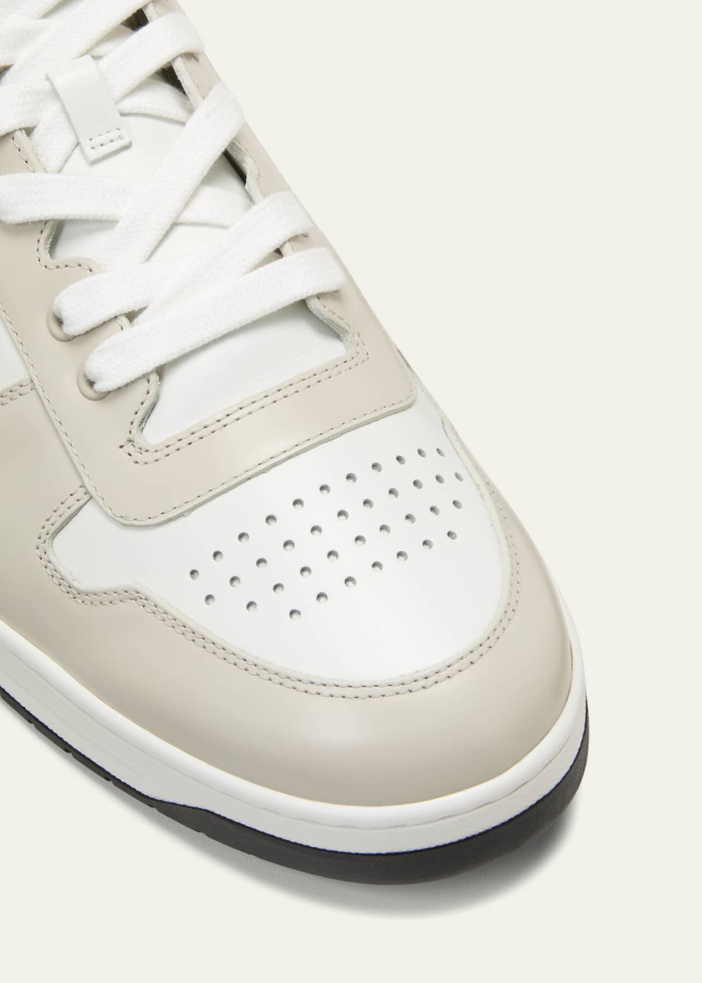 Prada Men's Downtown Leather Low-Top Sneakers Image 3 of 3