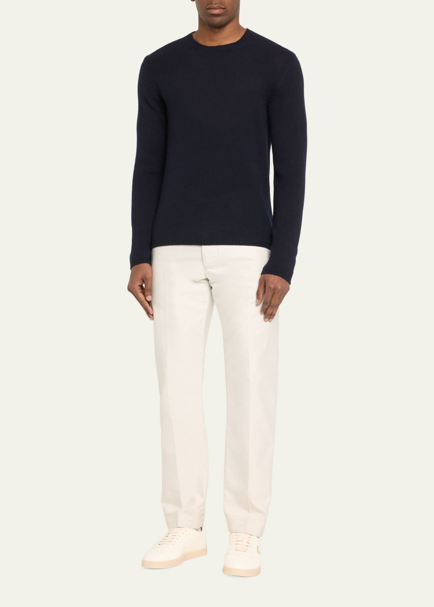 Prada Men's Lane Deerskin Low-Top Sneakers Image 3 of 5