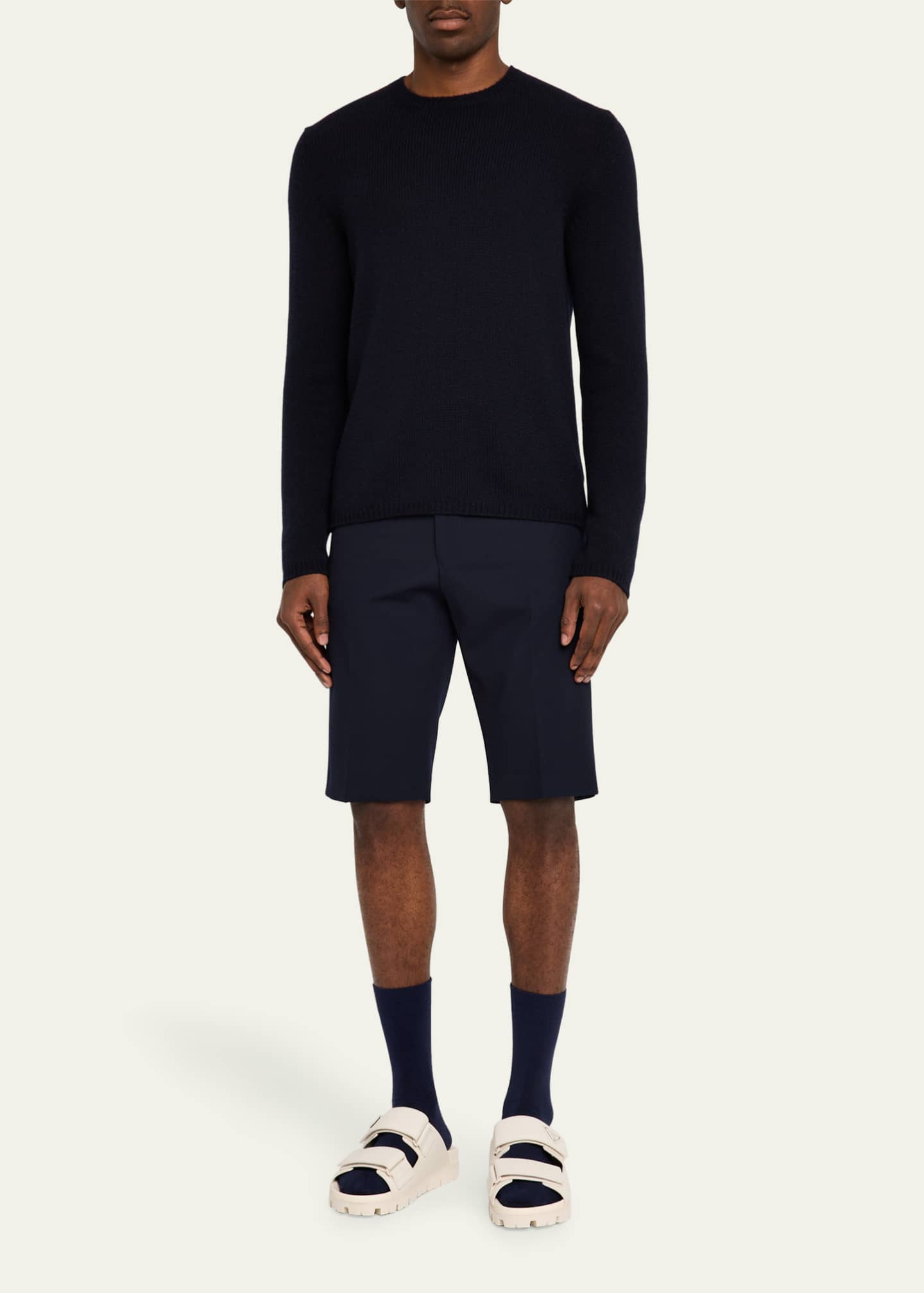 Men's Fussbett Leather Dual-Grip Slide Sandals