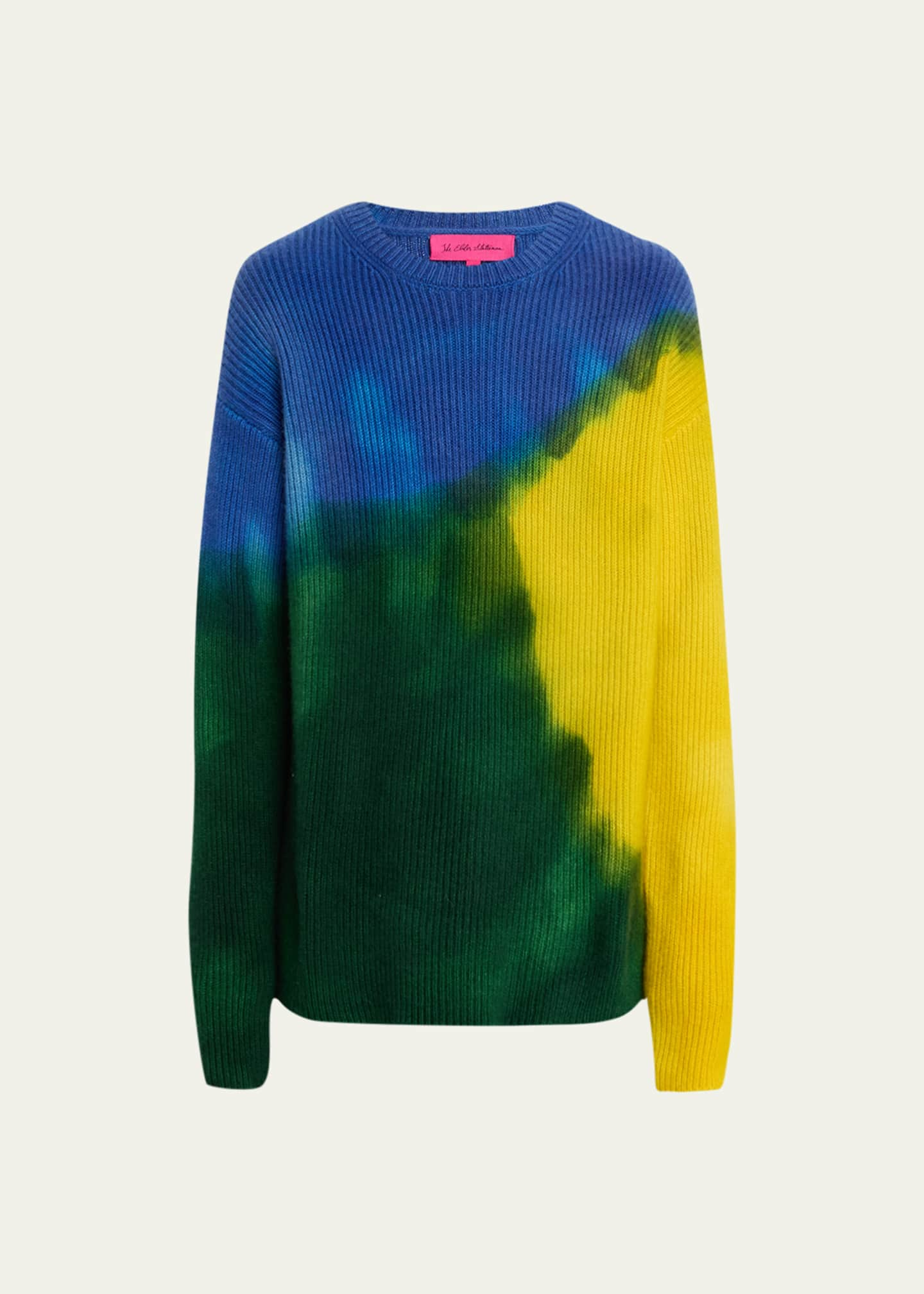 The Elder Statesman Men's Gradient Ribbed Cashmere Sweater