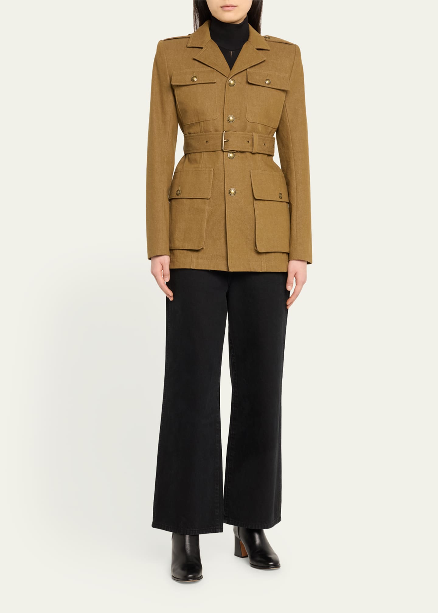 FRAME Safari Belted Jacket Bergdorf Goodman