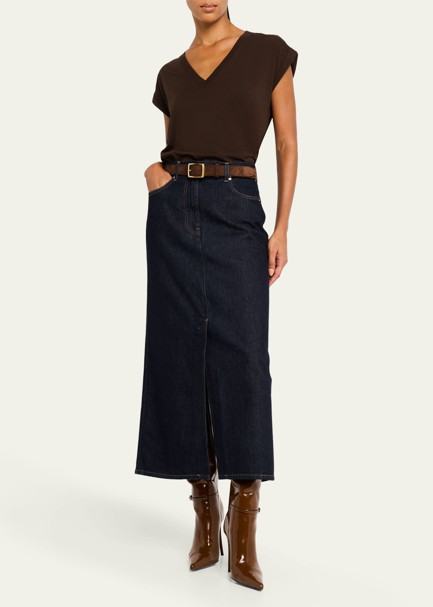 FRAME Easy V-Neck Tee Image 2 of 5