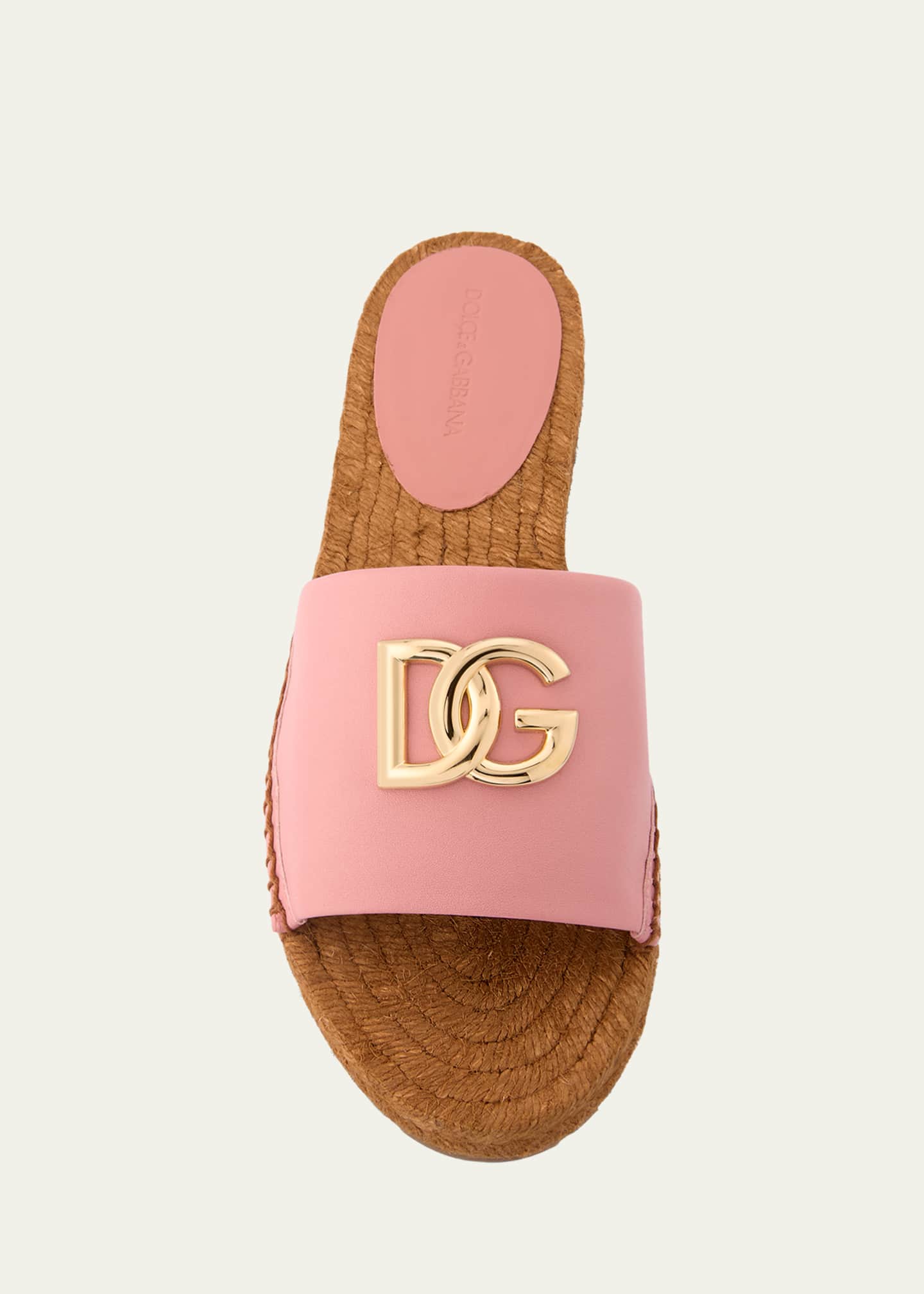 Dolce&Gabbana DG Medallion Napa Espadrille Sandals Image 6 of 6