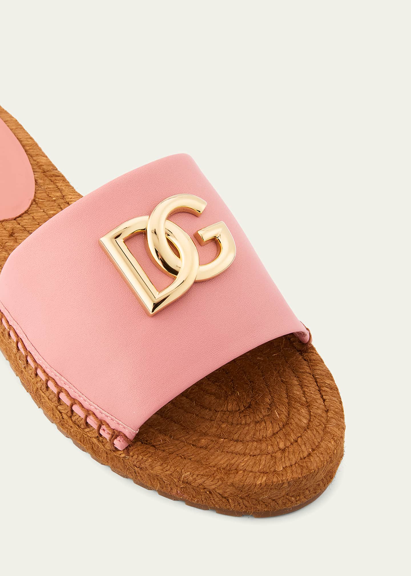 Dolce&Gabbana DG Medallion Napa Espadrille Sandals Image 5 of 6