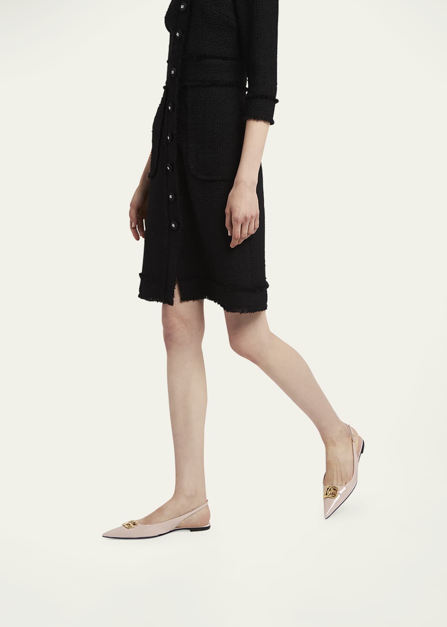 Lollo Patent Slingback Ballerina Flats