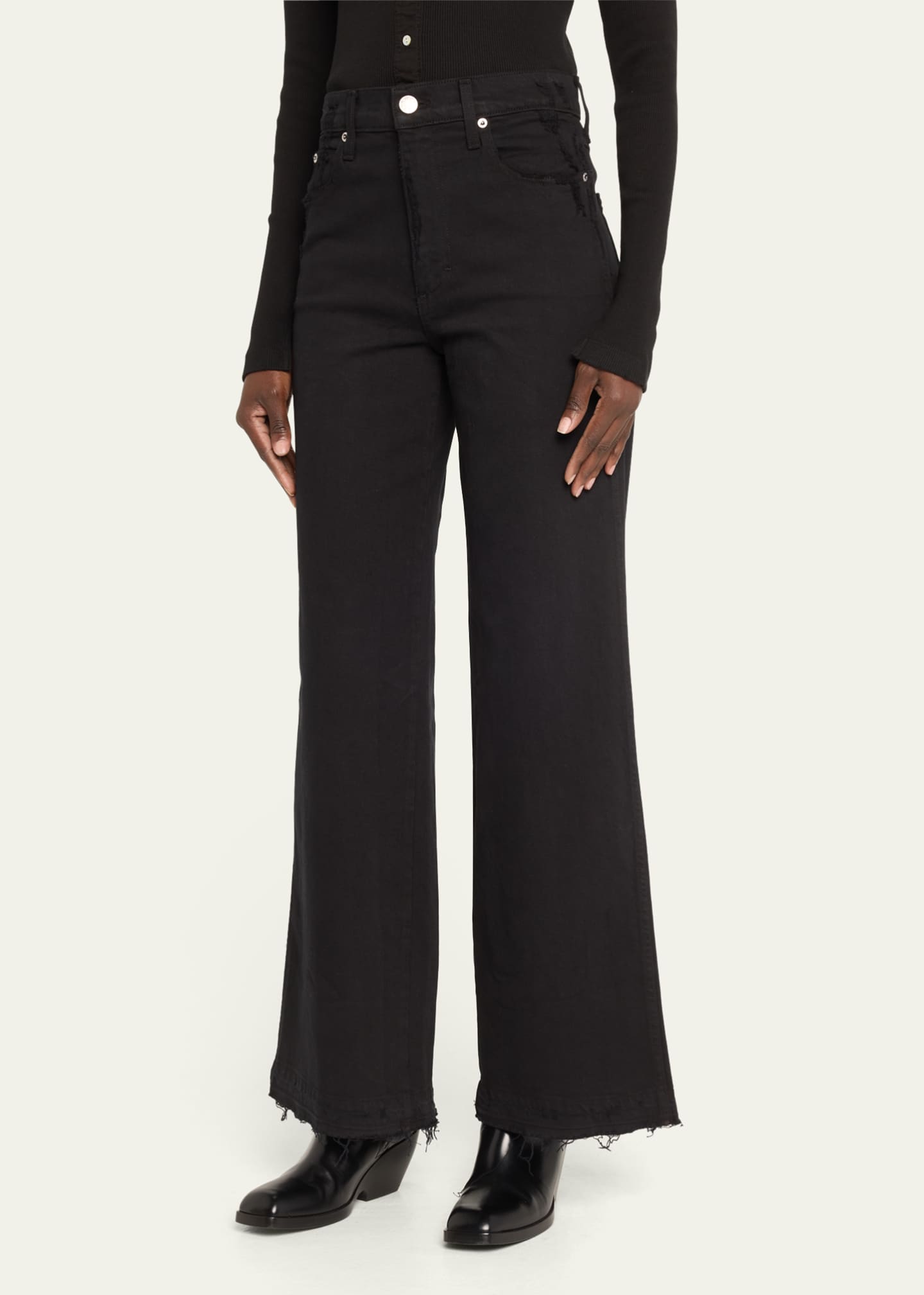 AMO Denim Frida Straight Raw Hem Jeans Image 4 of 5