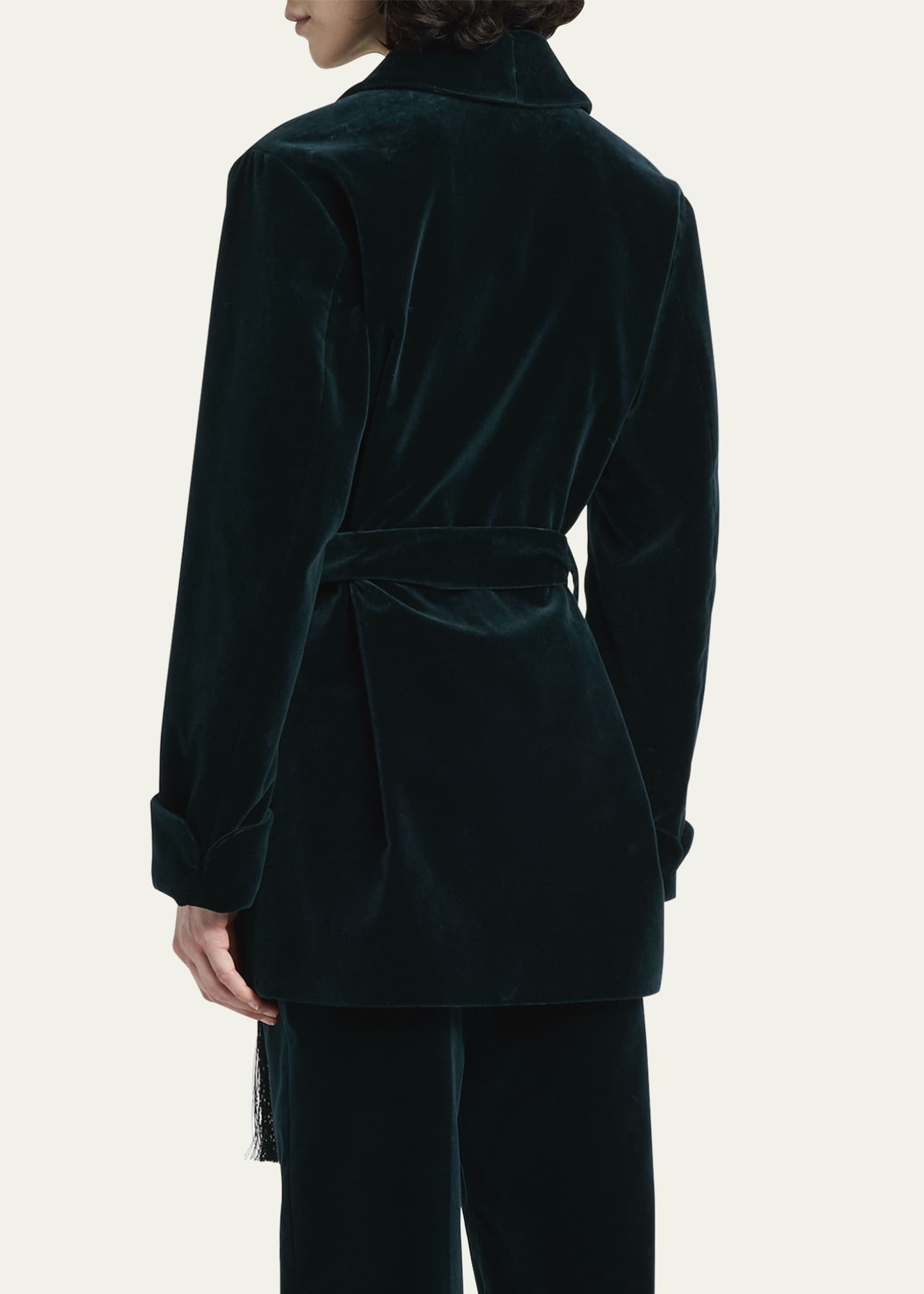 Loro Piana Giacca Raniya Belted Velvet Wrap Coat - Bergdorf Goodman