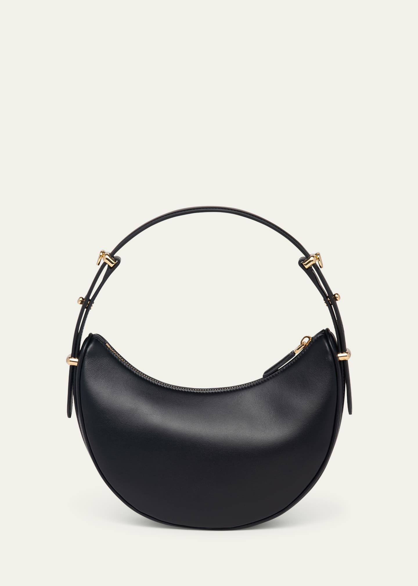 Calf leather shoulder bag prada store