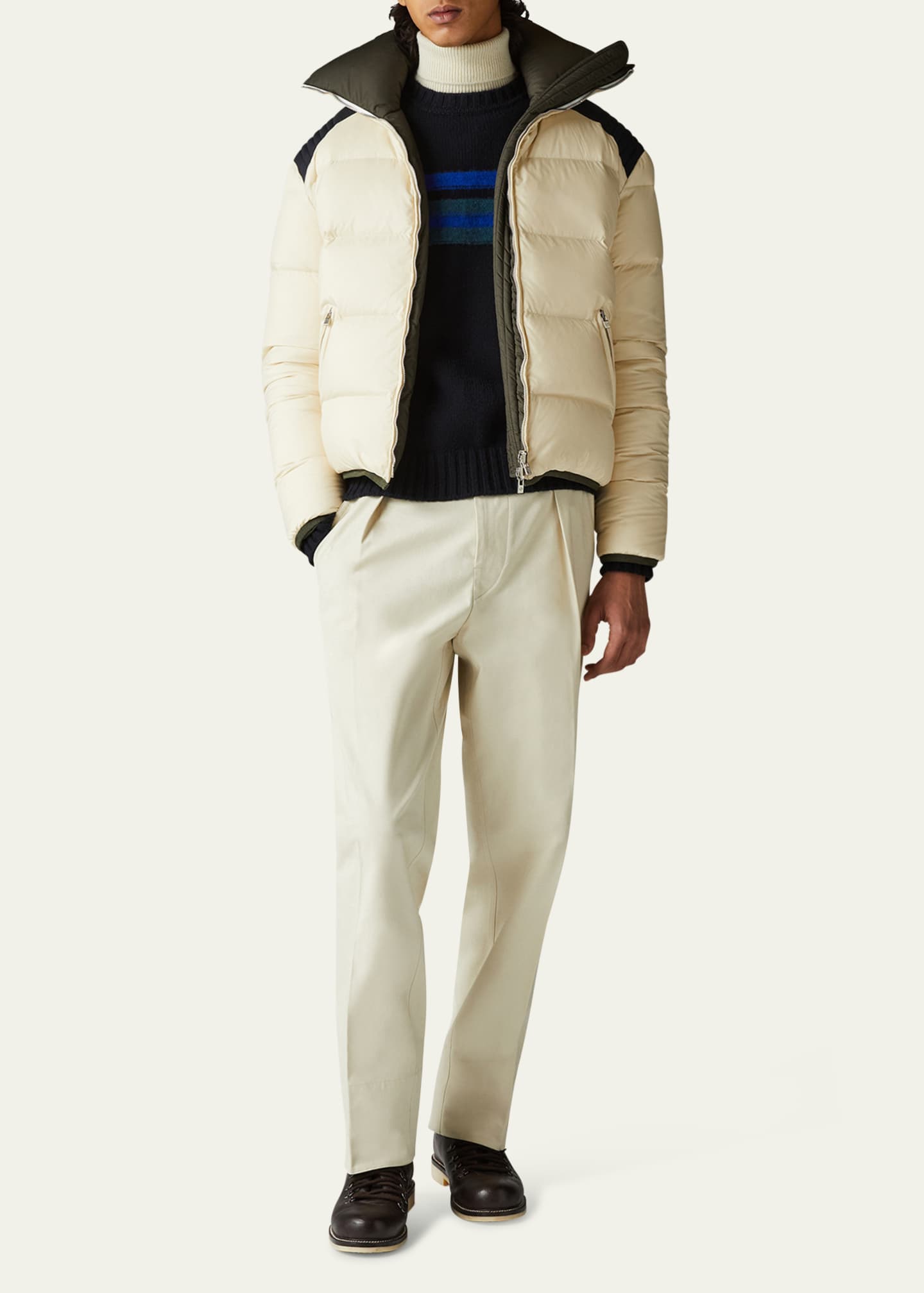 Funnel neck puffer jacket mens new arrivals