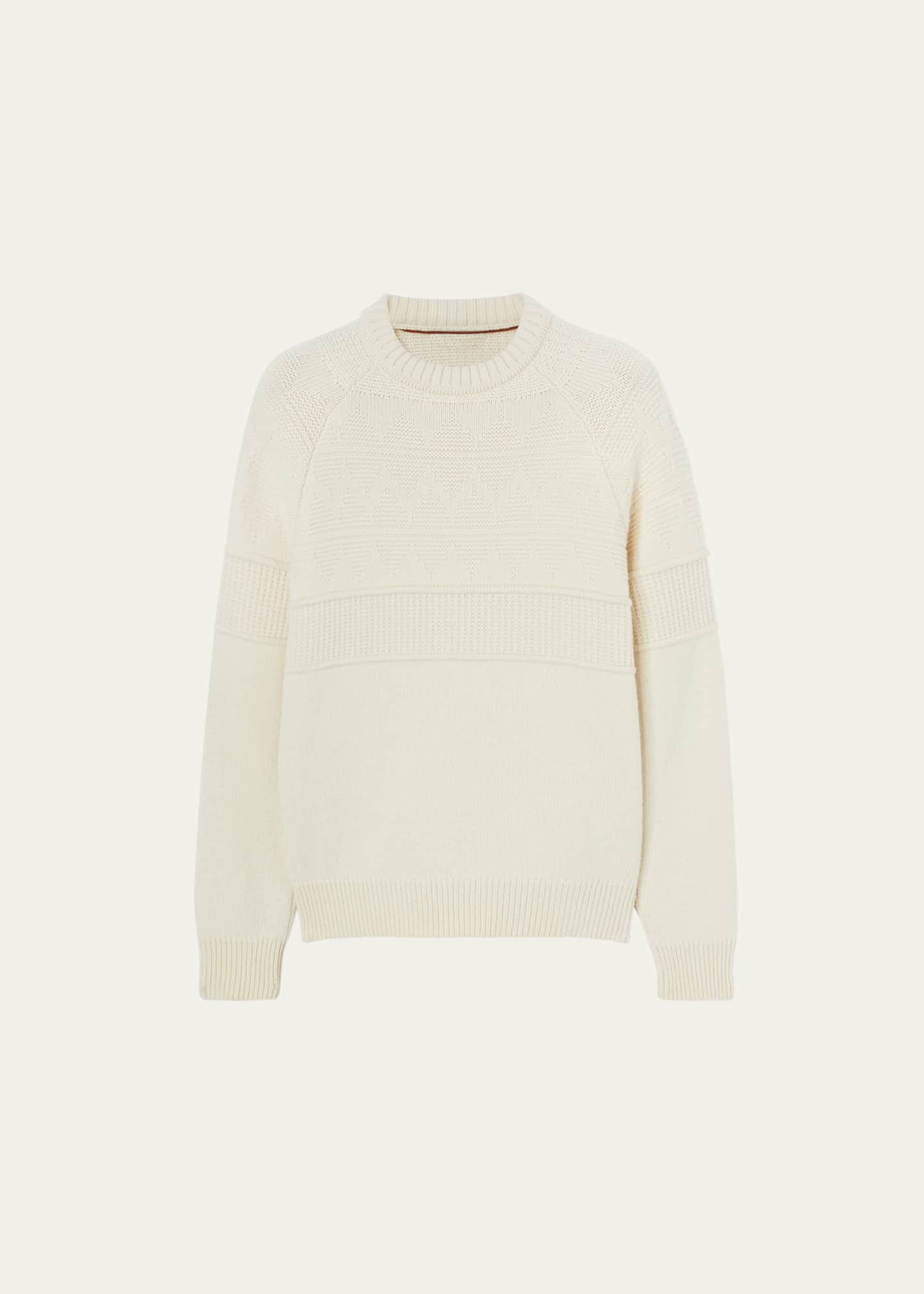 Sweater with plunging neckline, Creamy White - Sisley