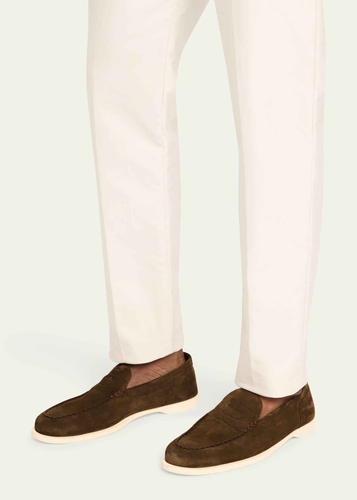 John Lobb Men's Pace Suede Penny Loafers Image 2 of 5