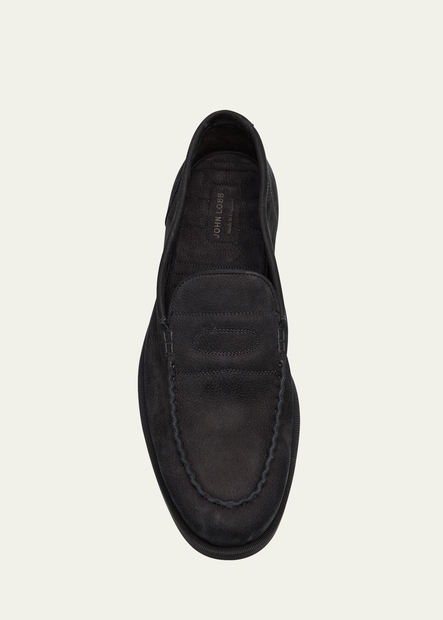 John Lobb Men's Pace Nubuck Penny Loafers Image 4 of 4