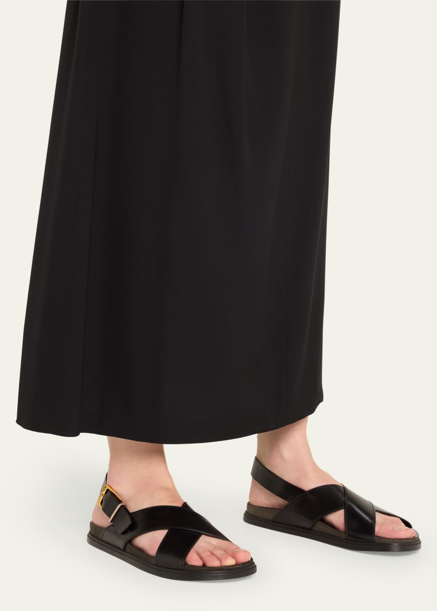 The row leather sandals top