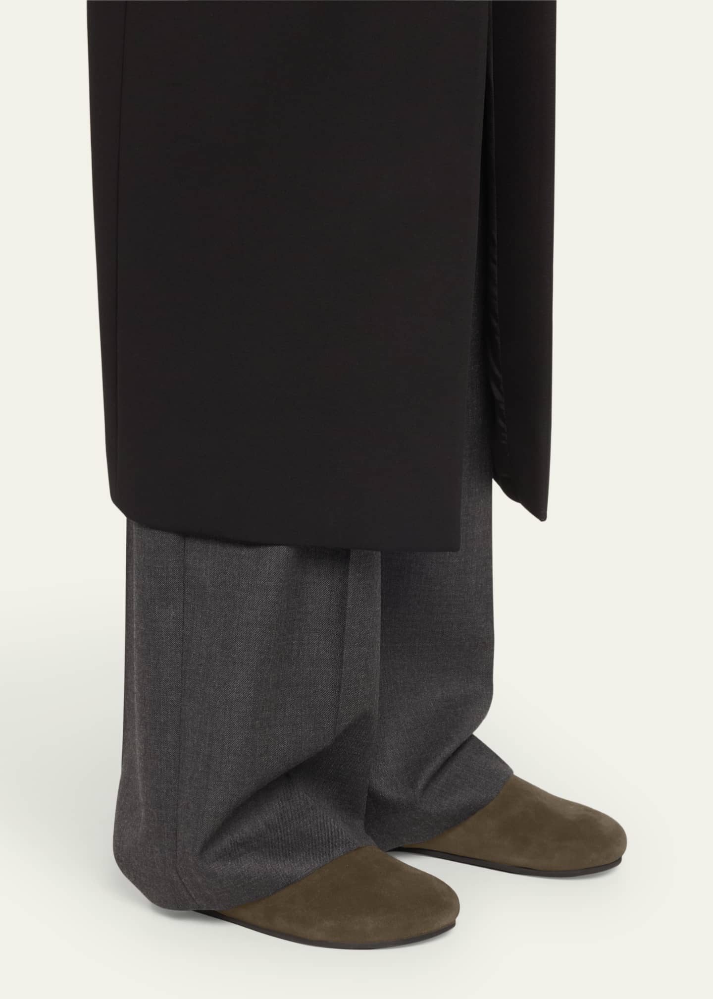 ヒューゴミュール THE ROW Hugo Suede Easy Mules - Bergdorf Goodman