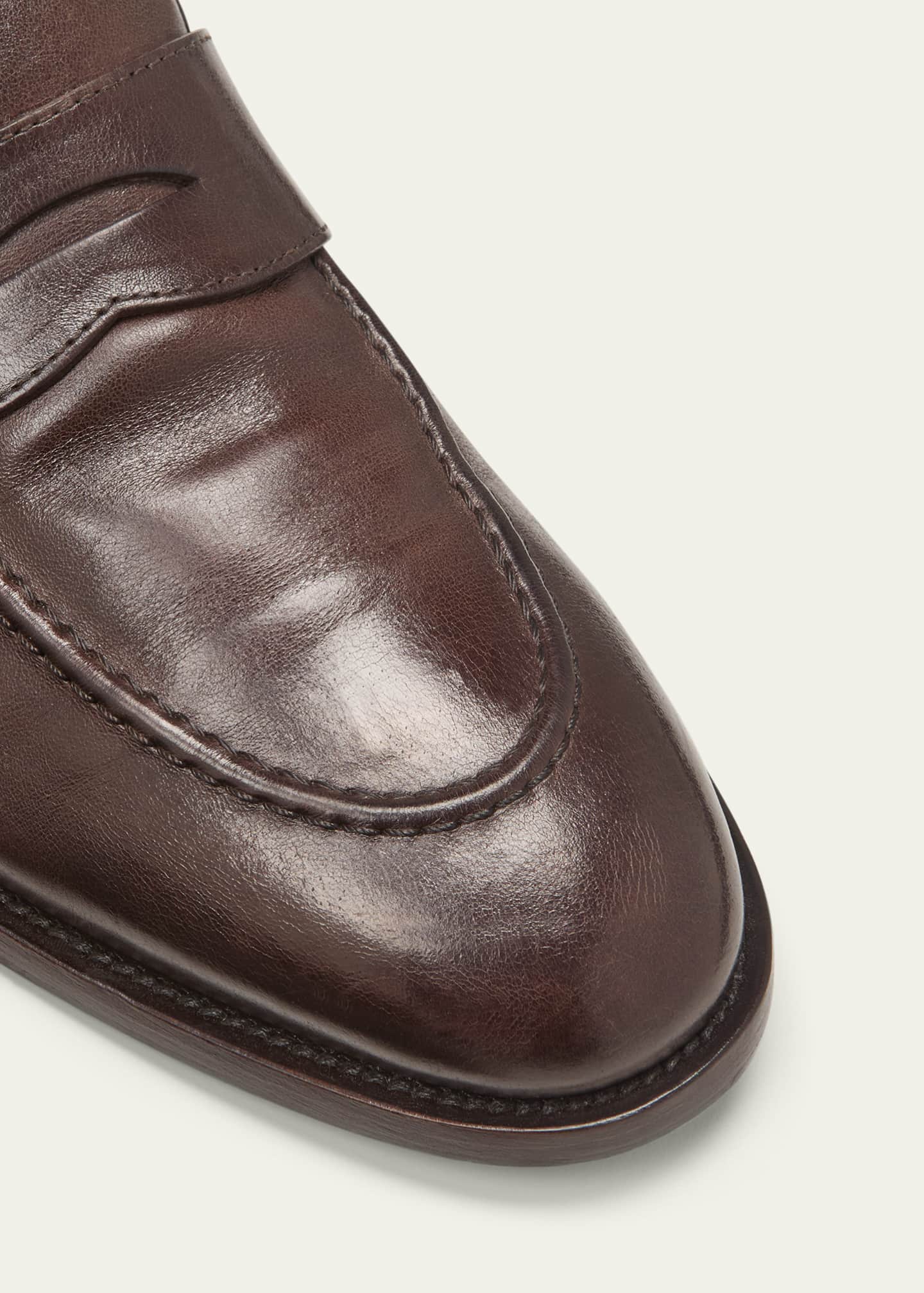 Brunello Cucinelli Men's Leather Penny Loafers Image 5 of 5