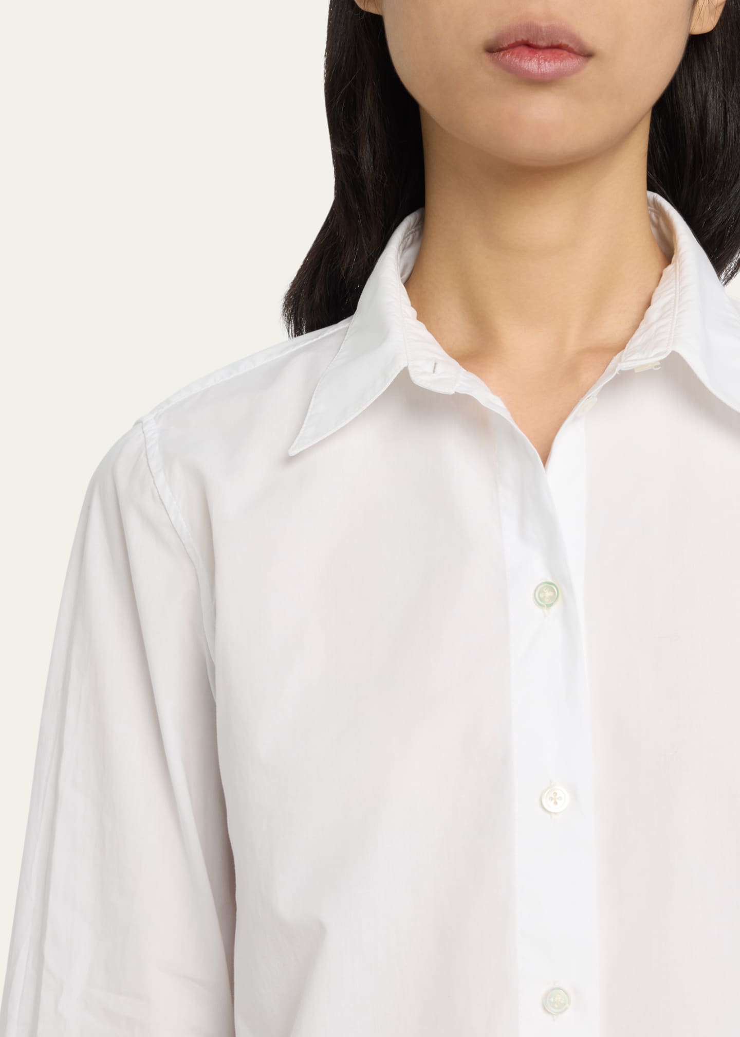 WE-AR4 Striped Button-Front Crop Shirt Image 5 of 5