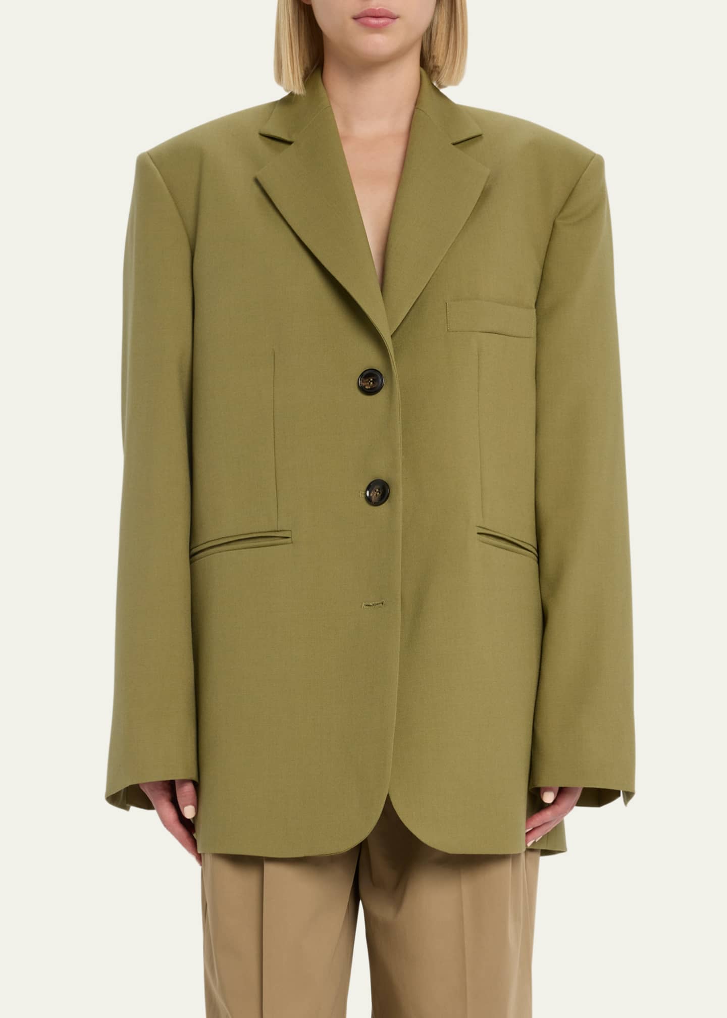 Women's oversized shop wool blazer