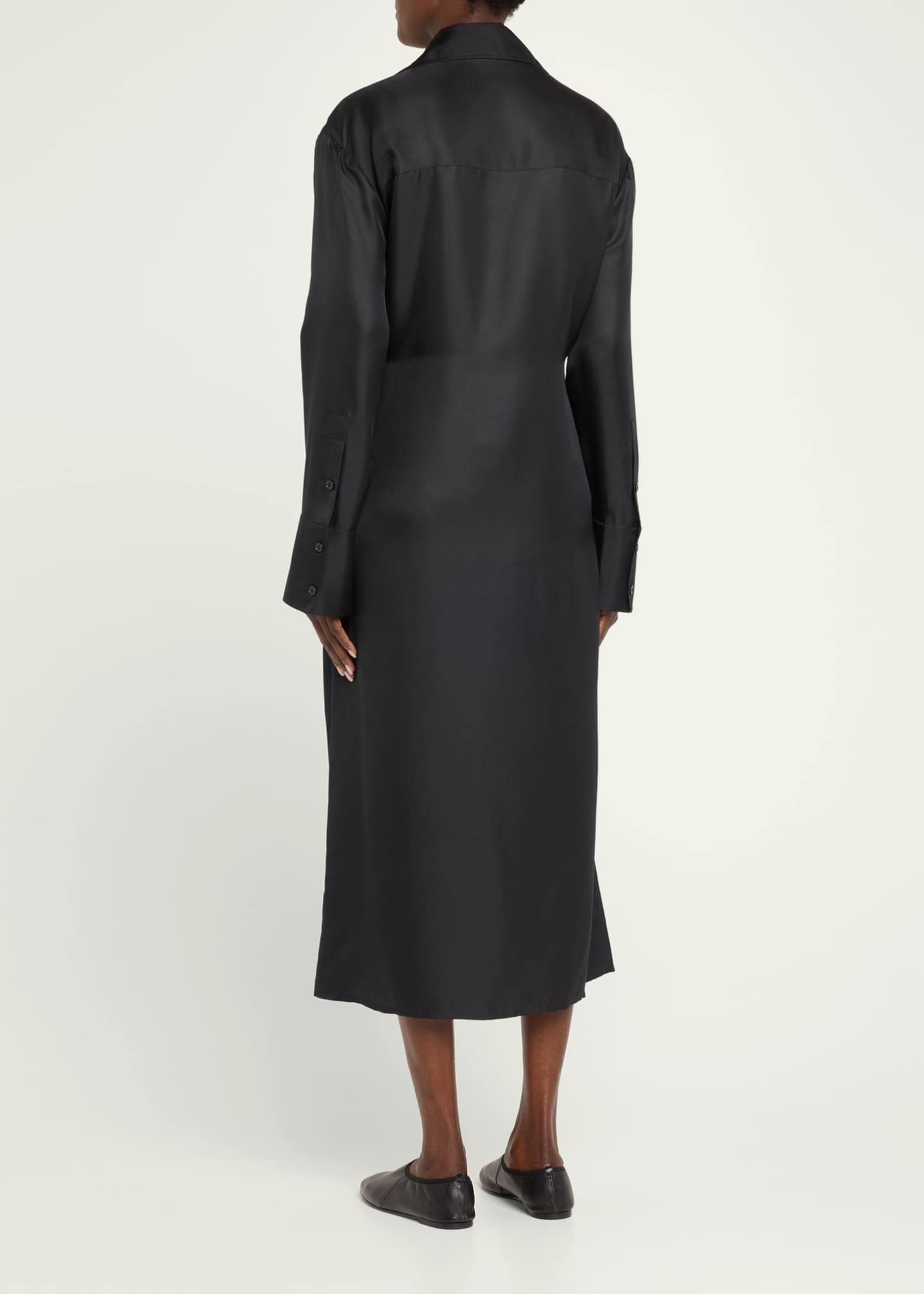 Rohe Double-Layer Silk Maxi Shirtdress - Bergdorf Goodman